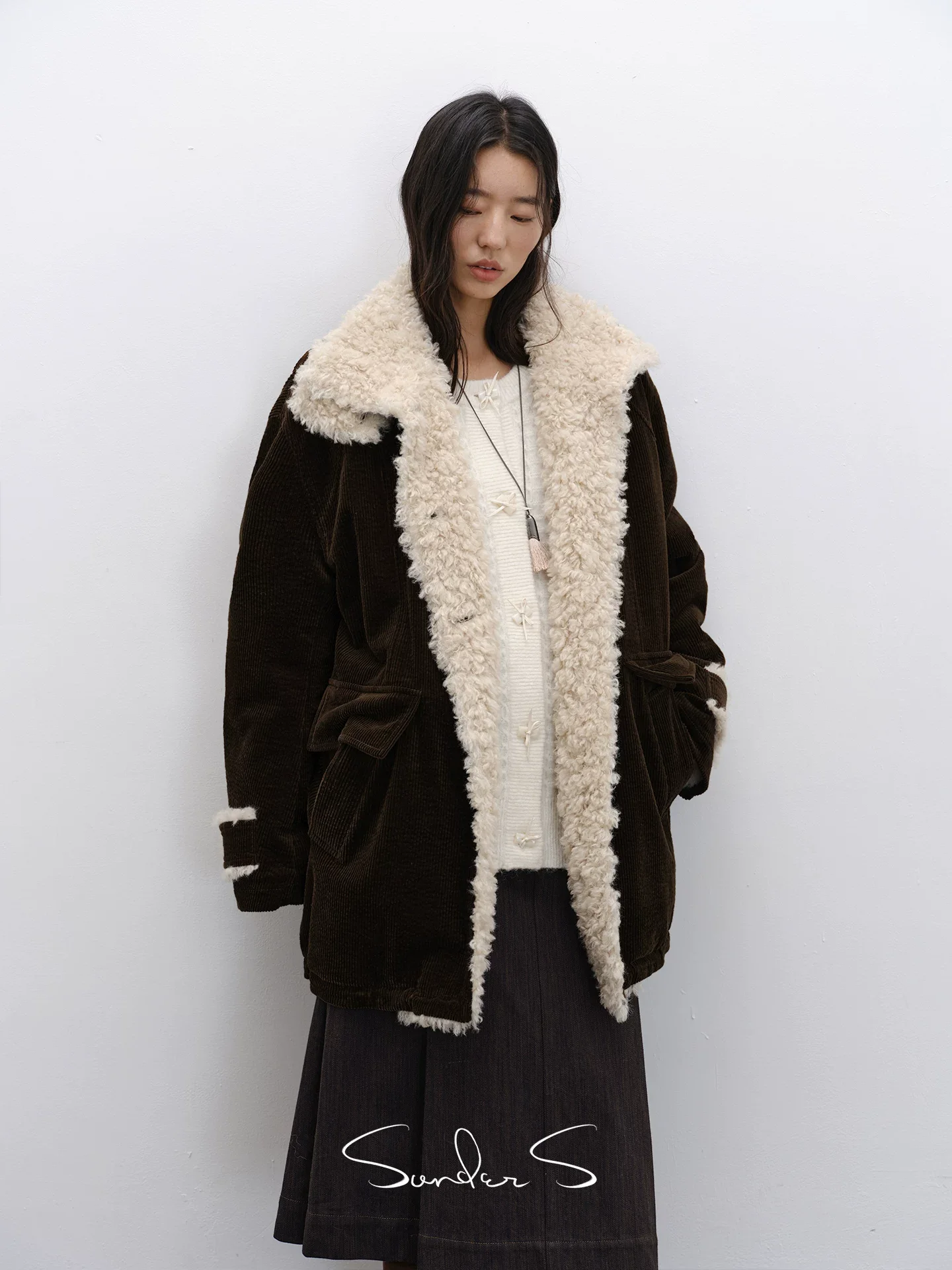 Corduroy Sherpa Coat - Image 6