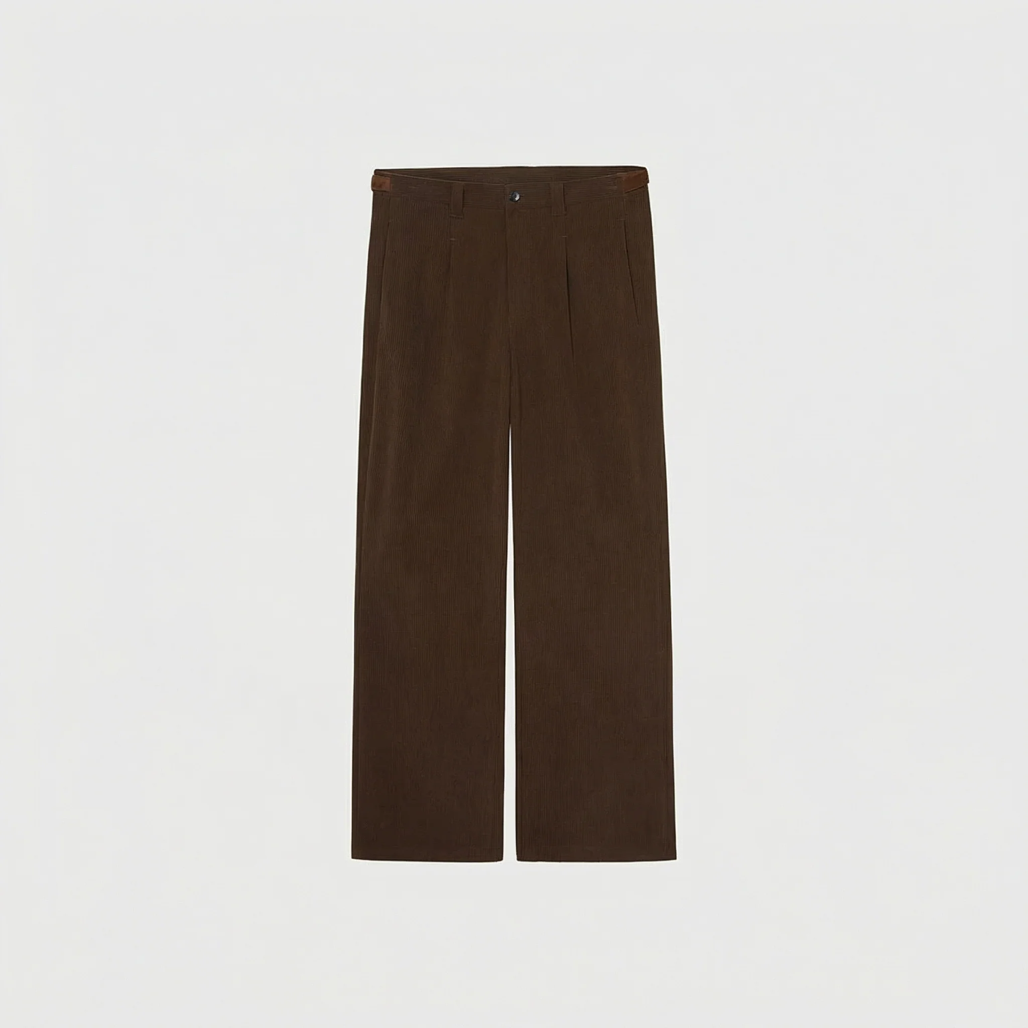Corduroy Single-Pleat Flare Trousers - Image 5