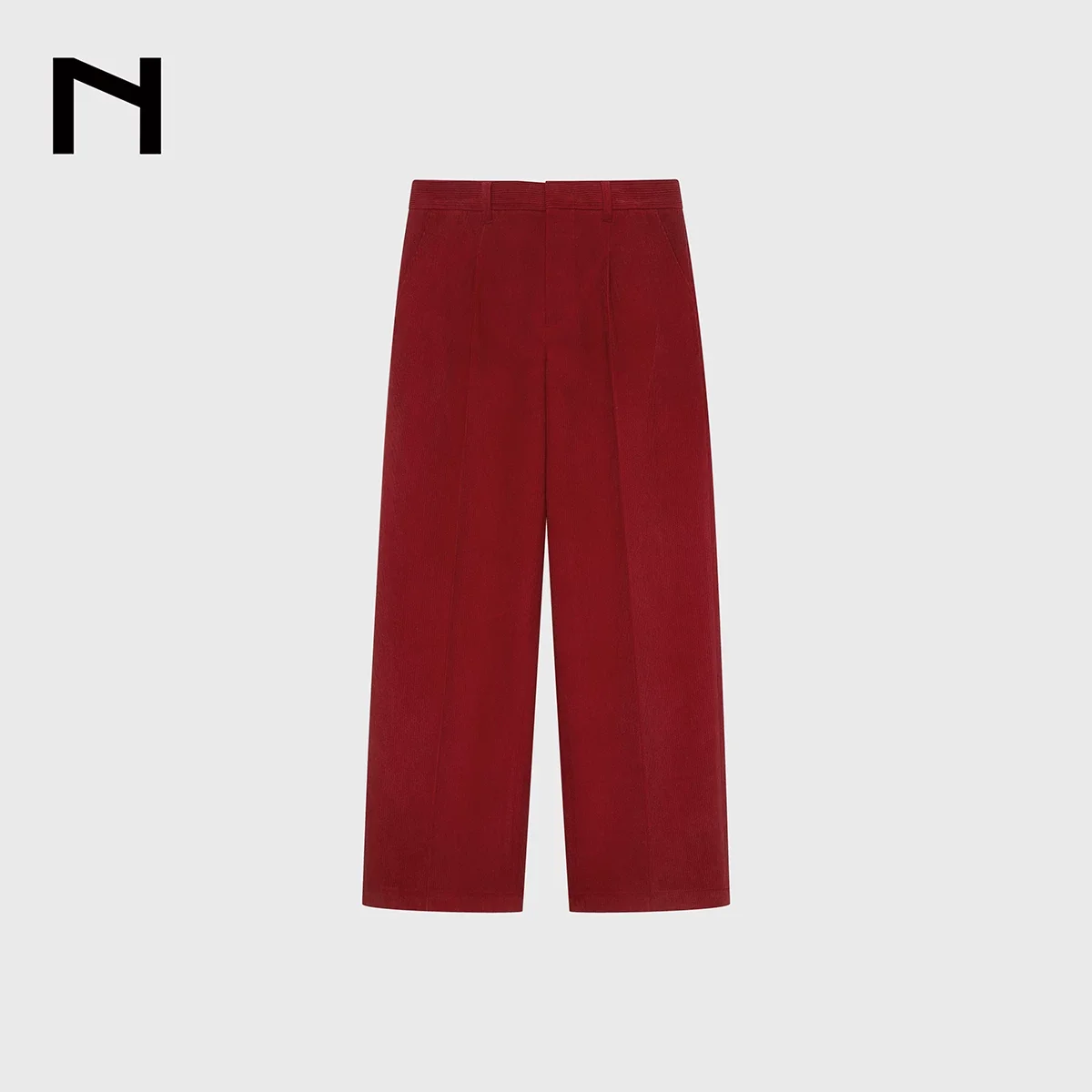 Corduroy Single-Pleat Wide-Leg Trousers - Image 6