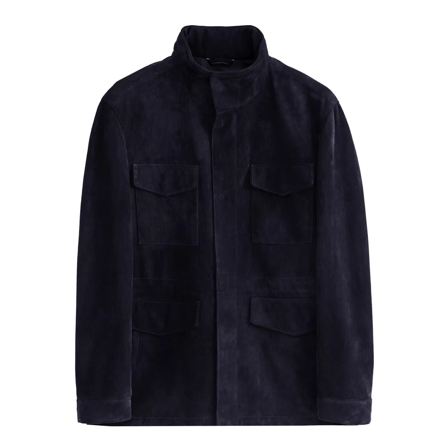 Corduroy-Textured Sheepskin Field Jacket - Image 8