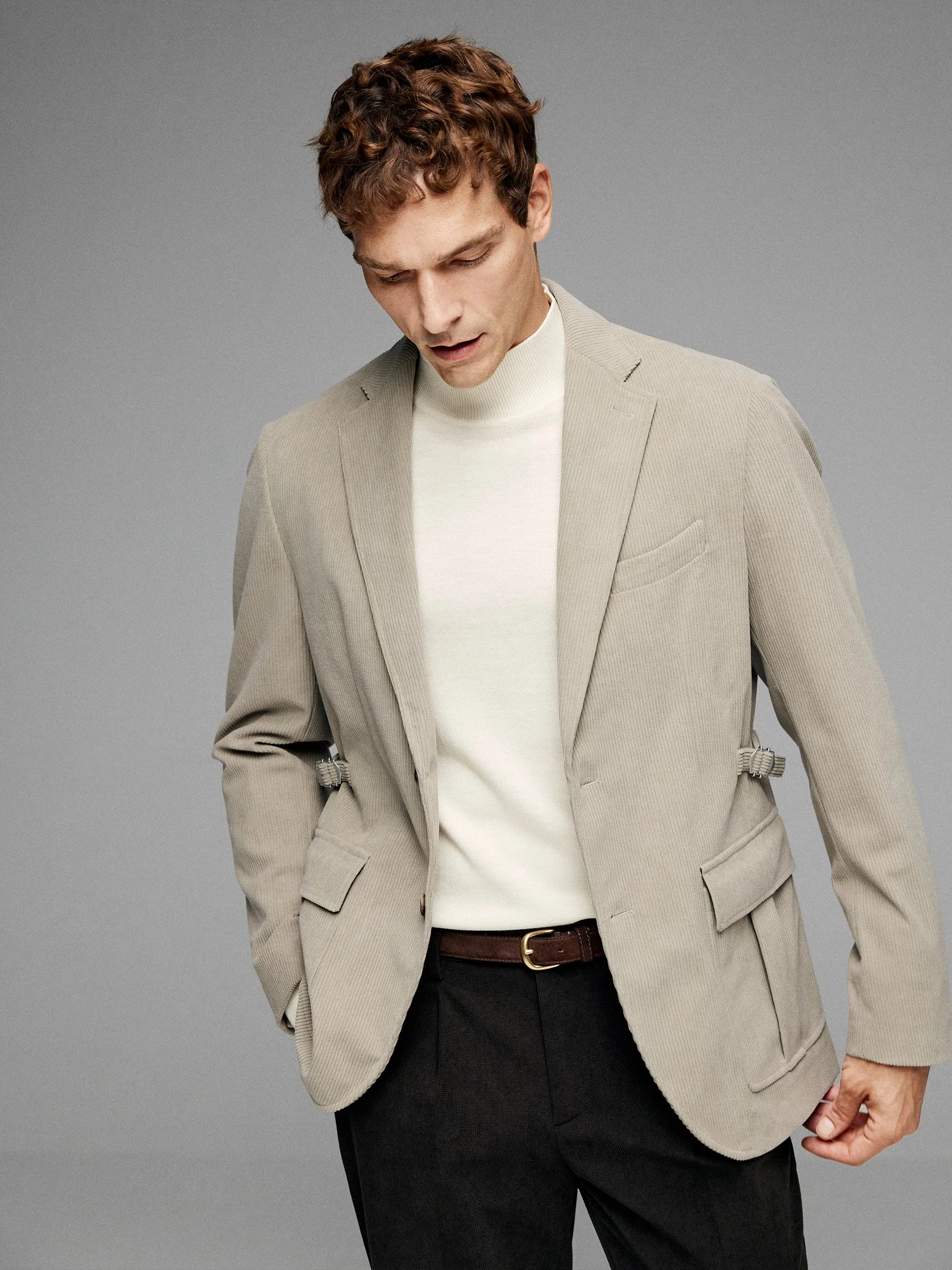 Corduroy Two-Button Blazer