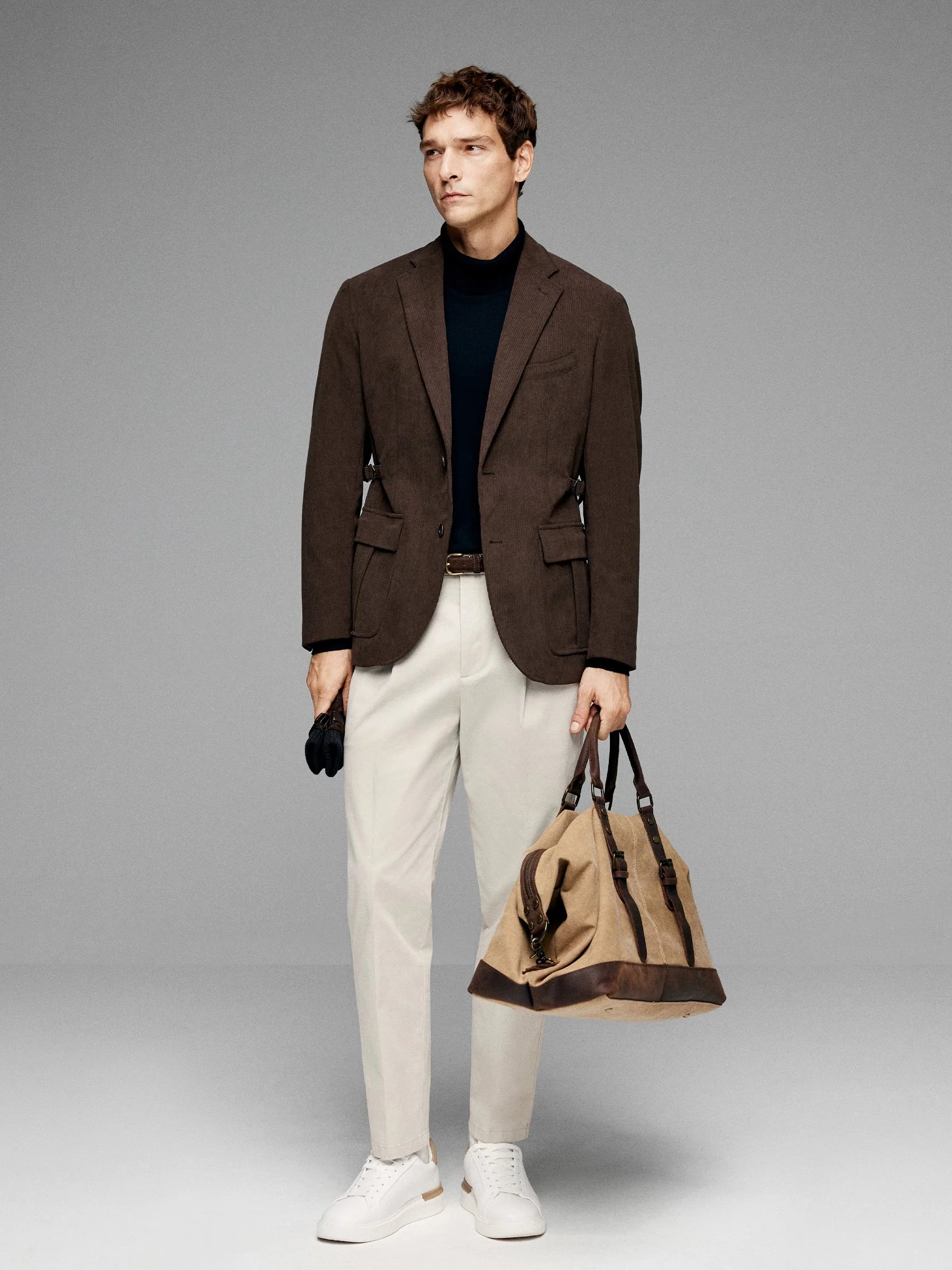 Corduroy Two-Button Blazer - Image 4
