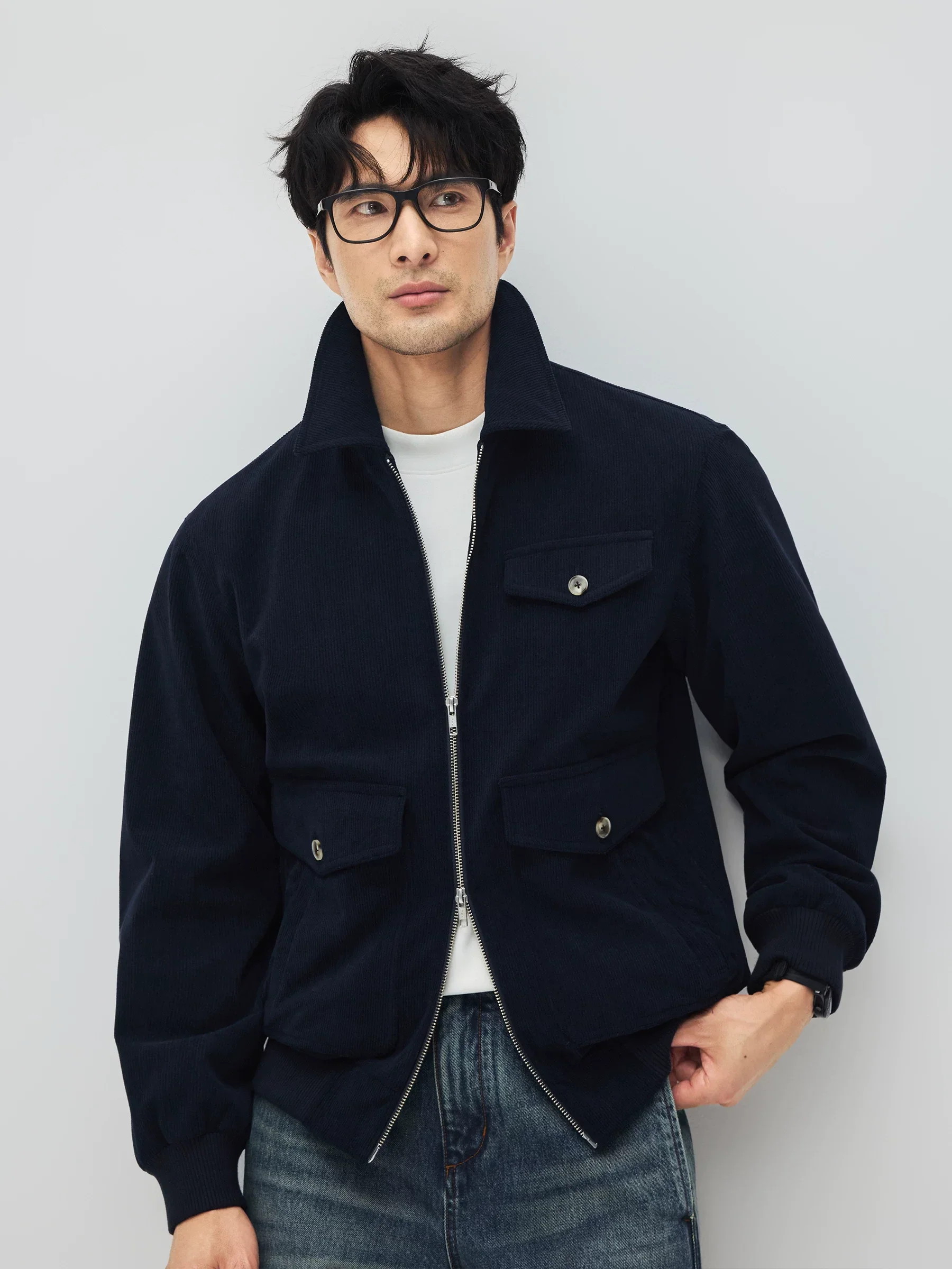 Corduroy Utility Zip Jacket