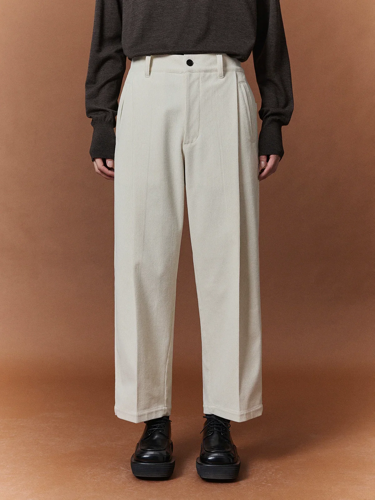 Corduroy Wide-Leg Trousers - Image 3
