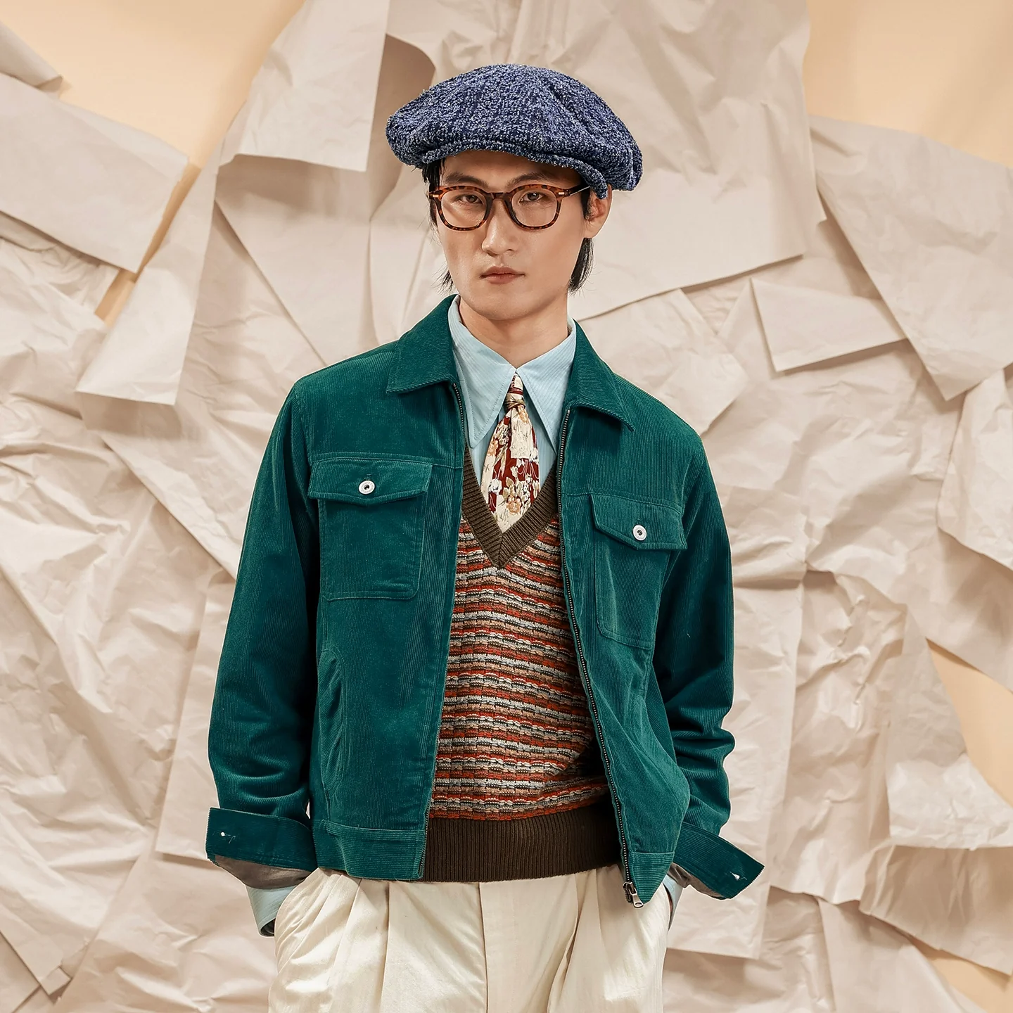 Corduroy Zip Trucker Jacket - Image 3