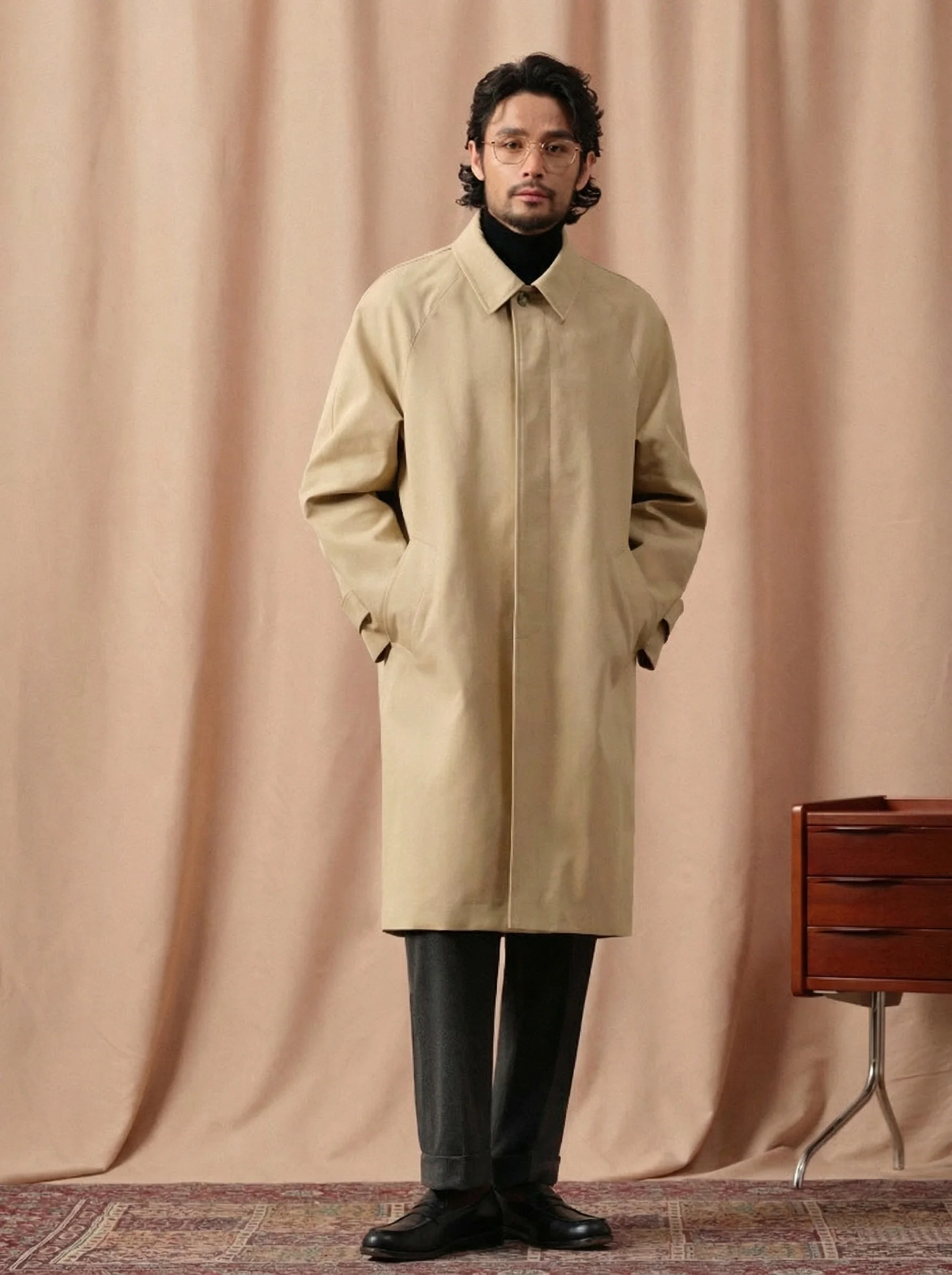 Cotton Balmacaan Coat - Image 3