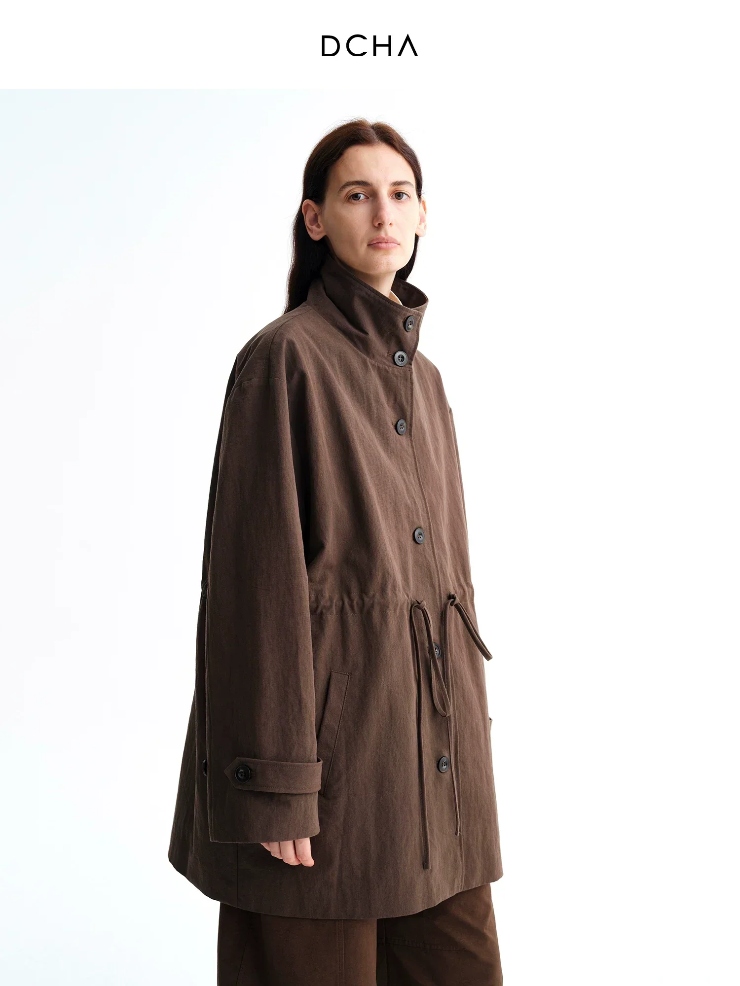 Cotton-Blend Drawstring Utility Jacket - Image 2