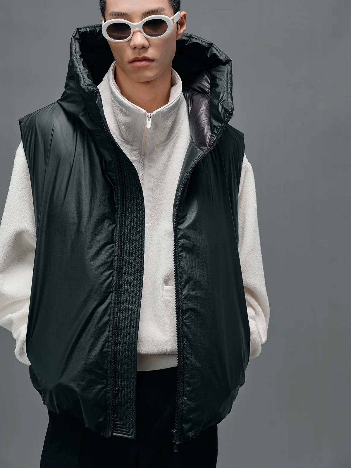 Cotton-Blend Fleece Half-Zip Sweatshirt
