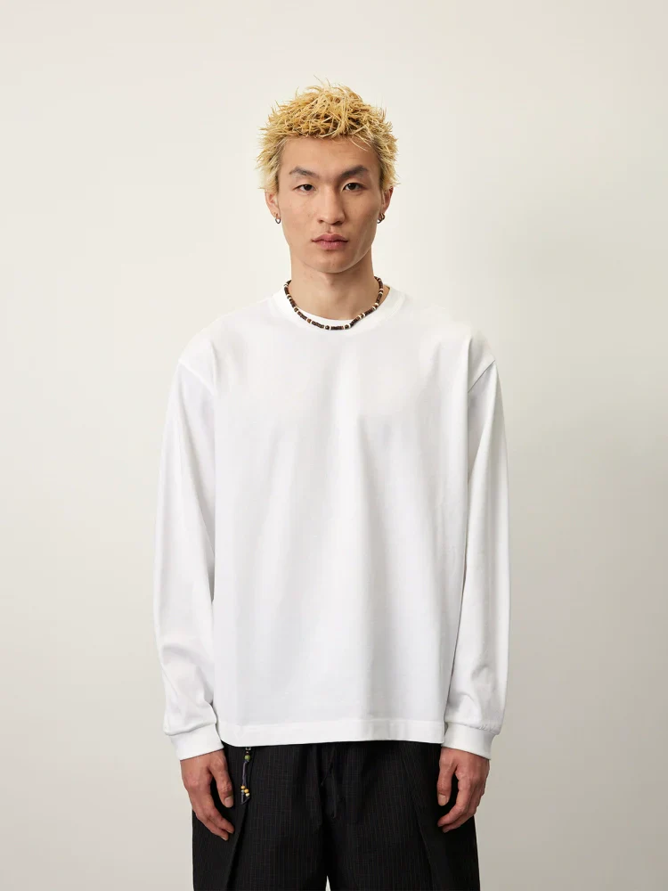 Cotton Blend Long-Sleeve Tee - Image 4