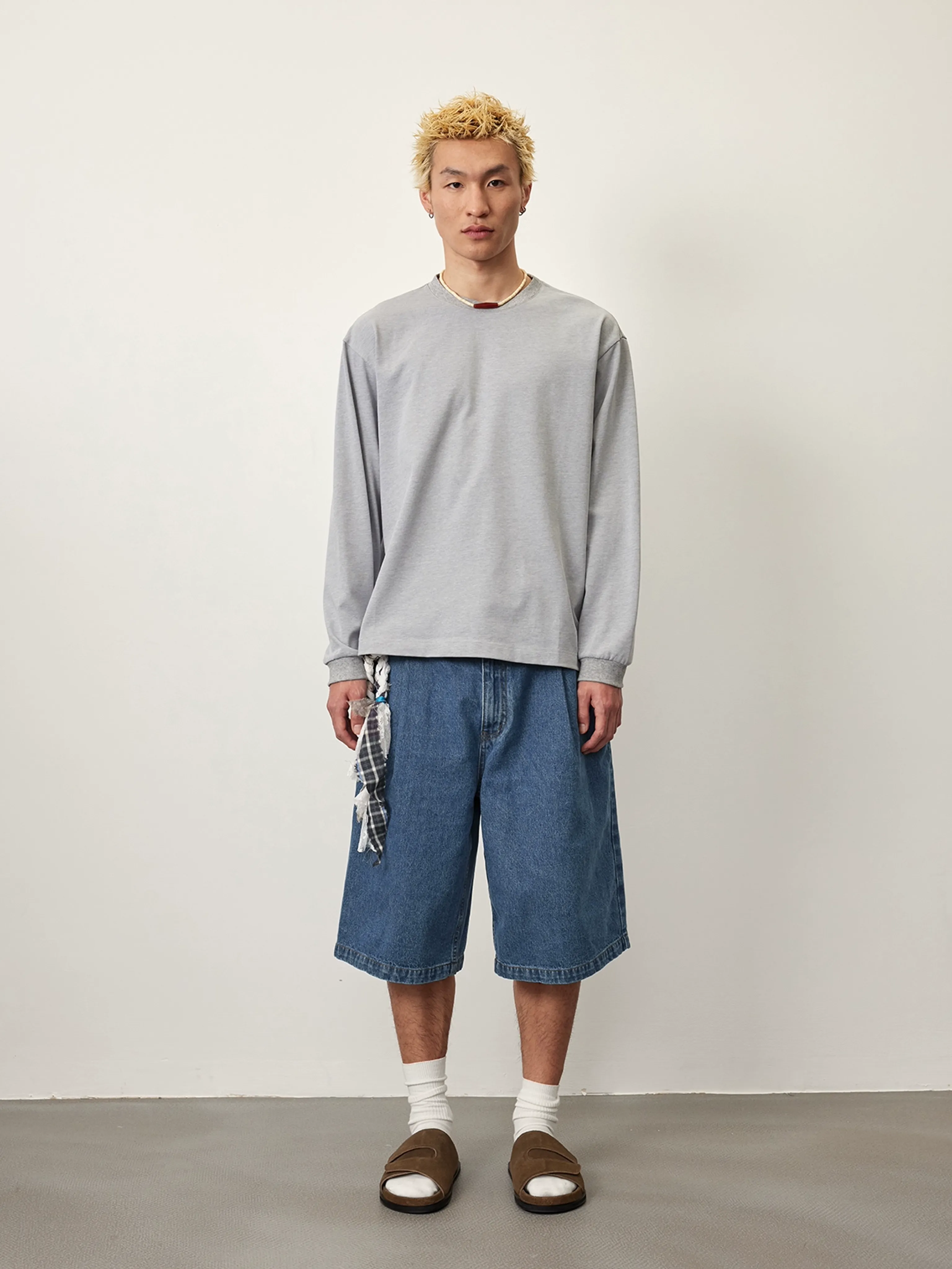 Cotton Blend Long-Sleeve Tee - Image 7
