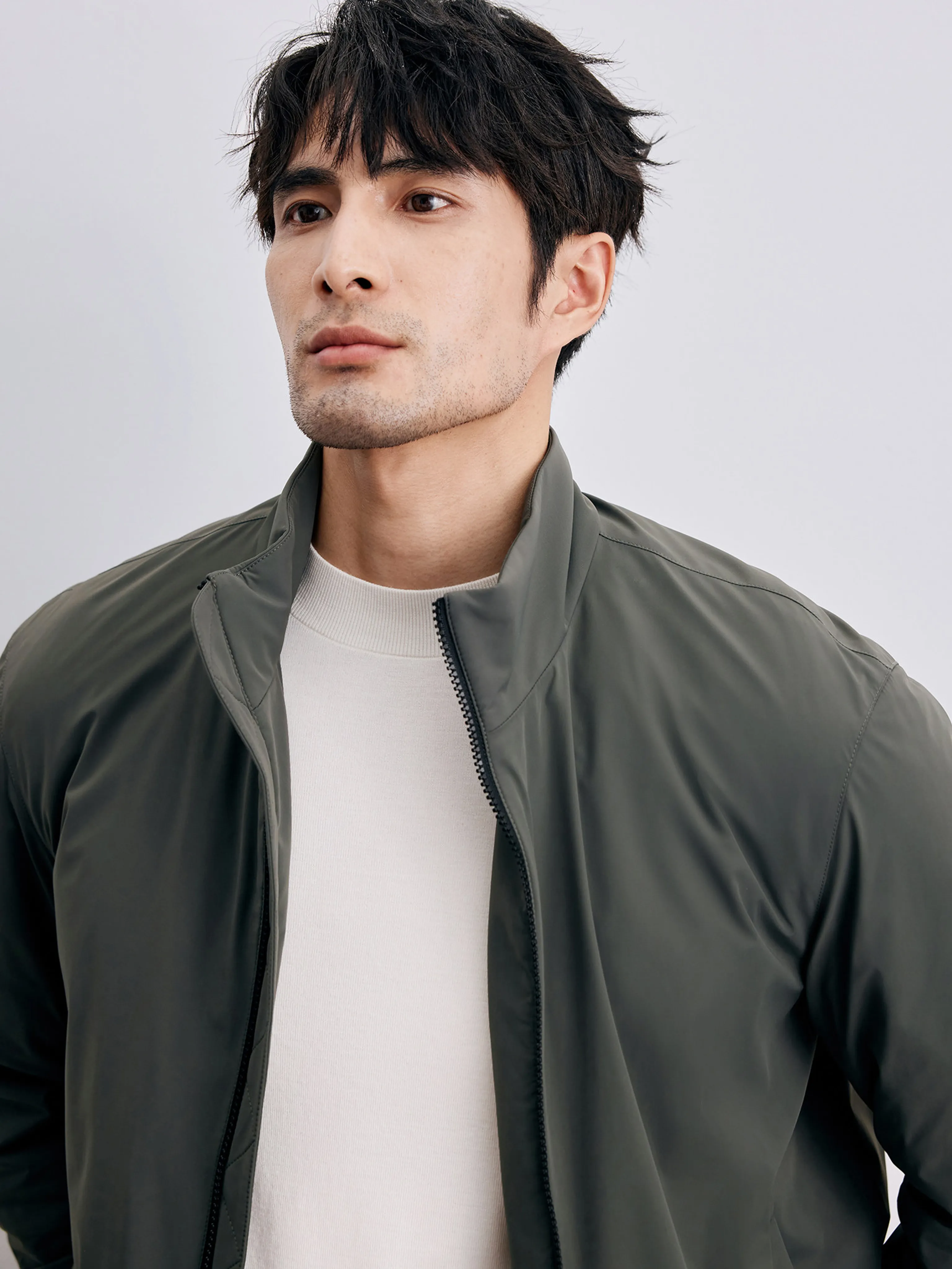 Cotton-Filled Stand-Collar Zip Jacket - Image 6