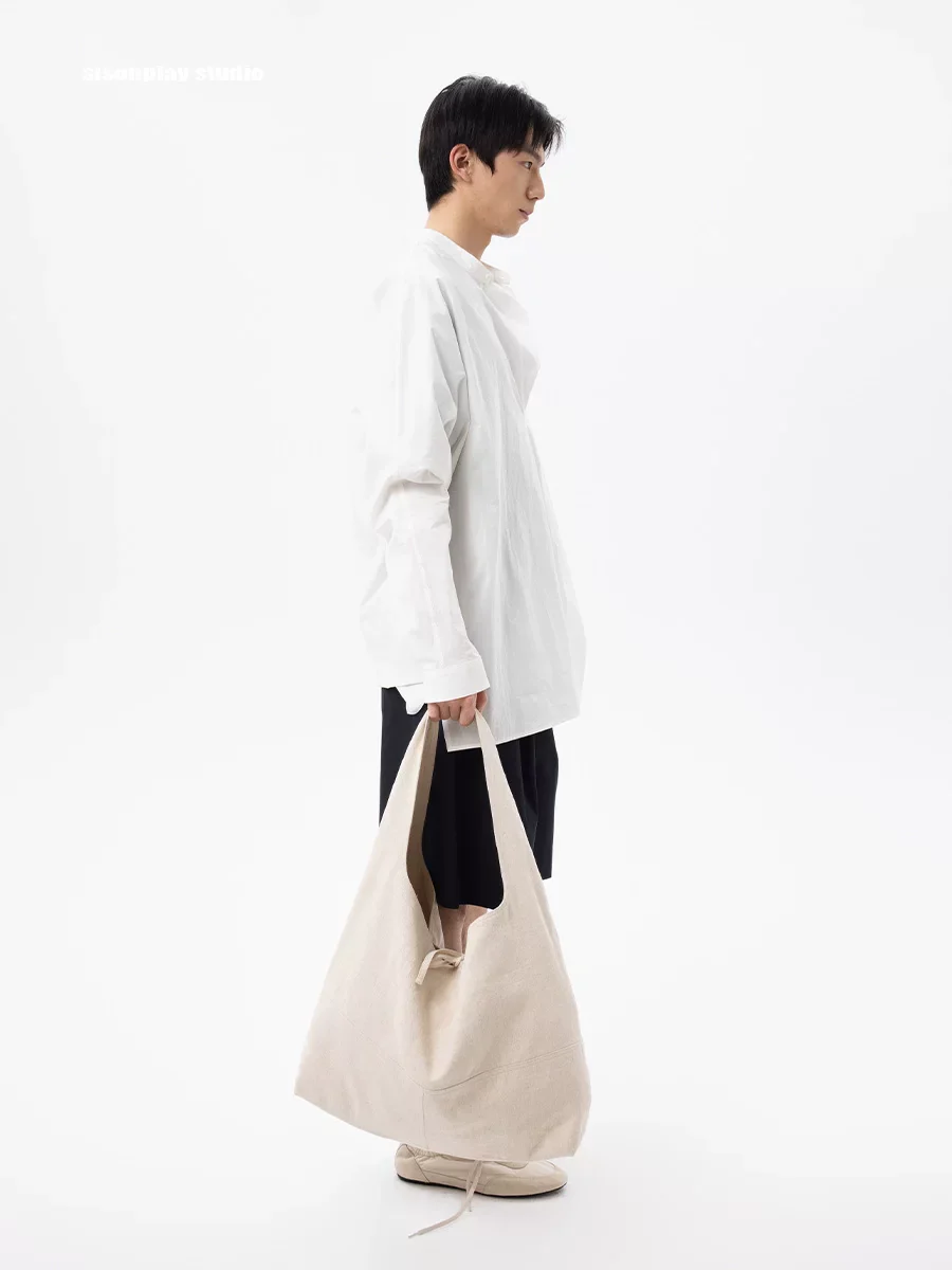 Cotton-Linen Hobo Shoulder Tote - Image 2