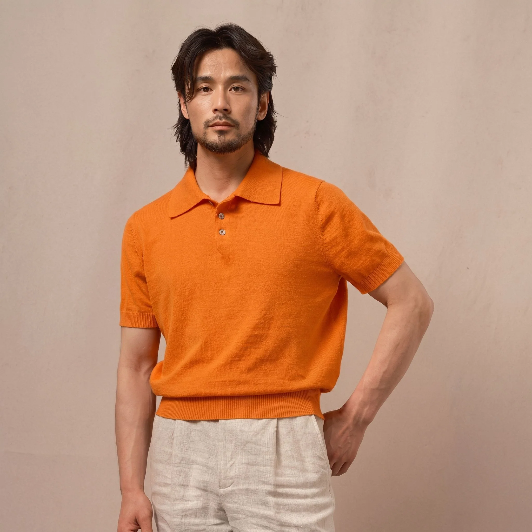 Cotton Linen Knit Polo - Image 10