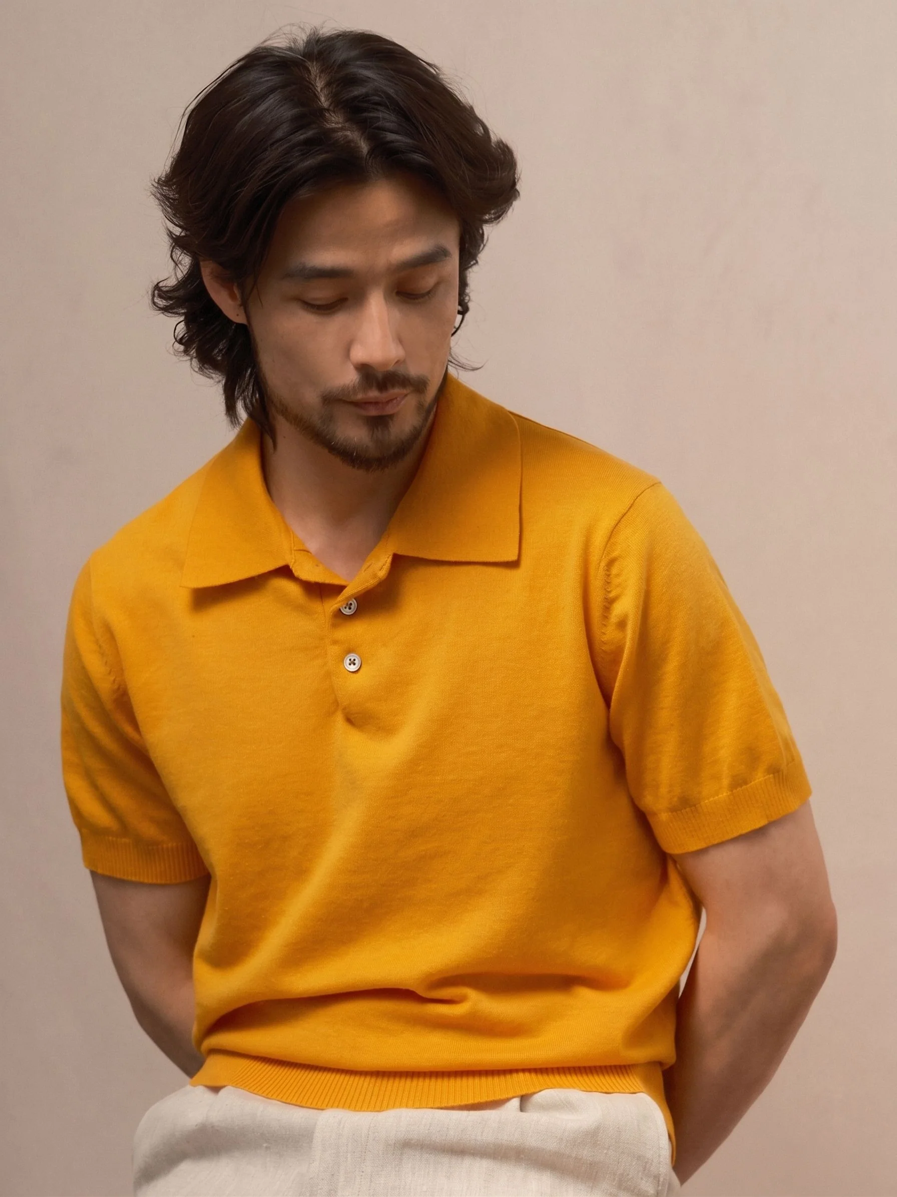 Cotton Linen Knit Polo - Image 2