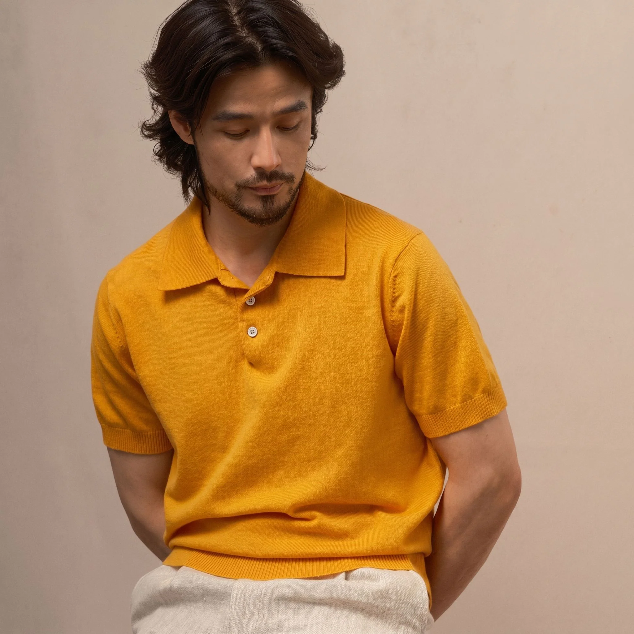 Cotton Linen Knit Polo - Image 7