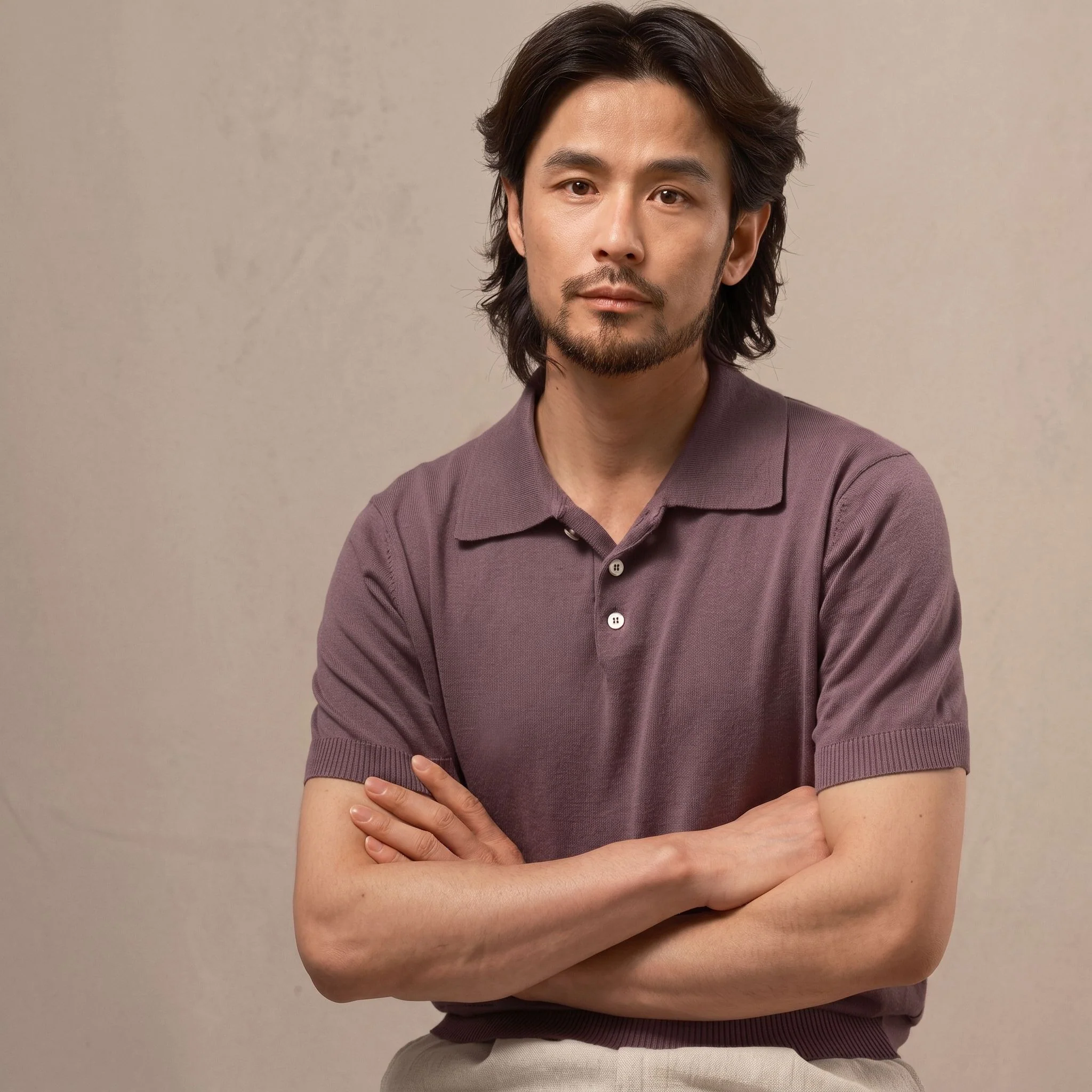 Cotton Linen Knit Polo - Image 9