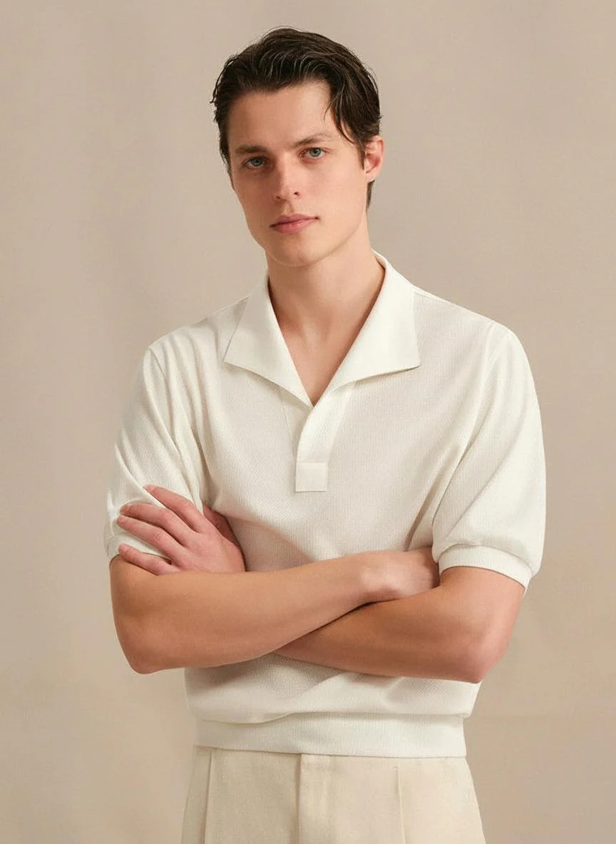 Cotton Mesh Polo Shirt