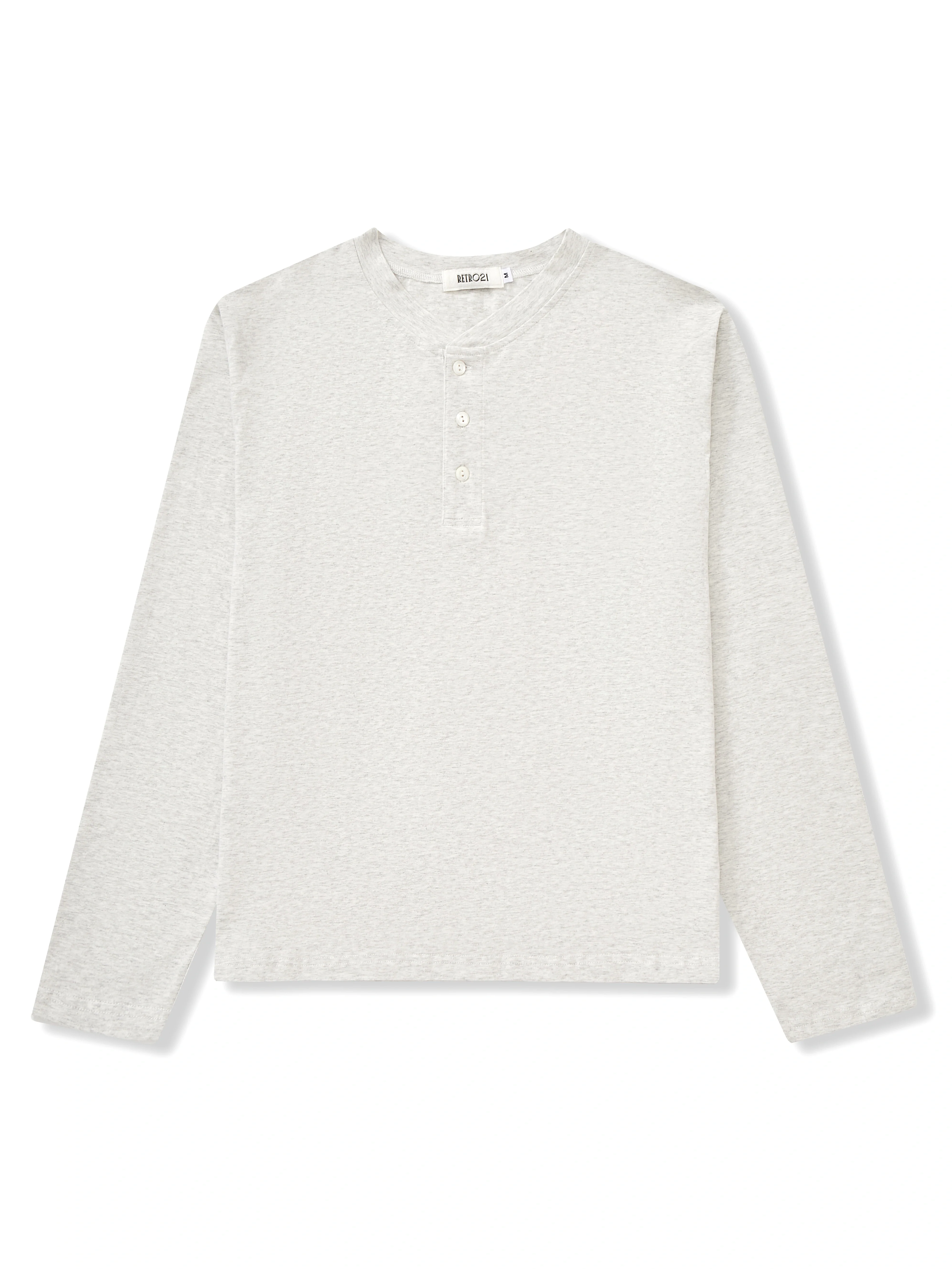 Cotton Stretch Henley Long-Sleeve Tee - Image 8