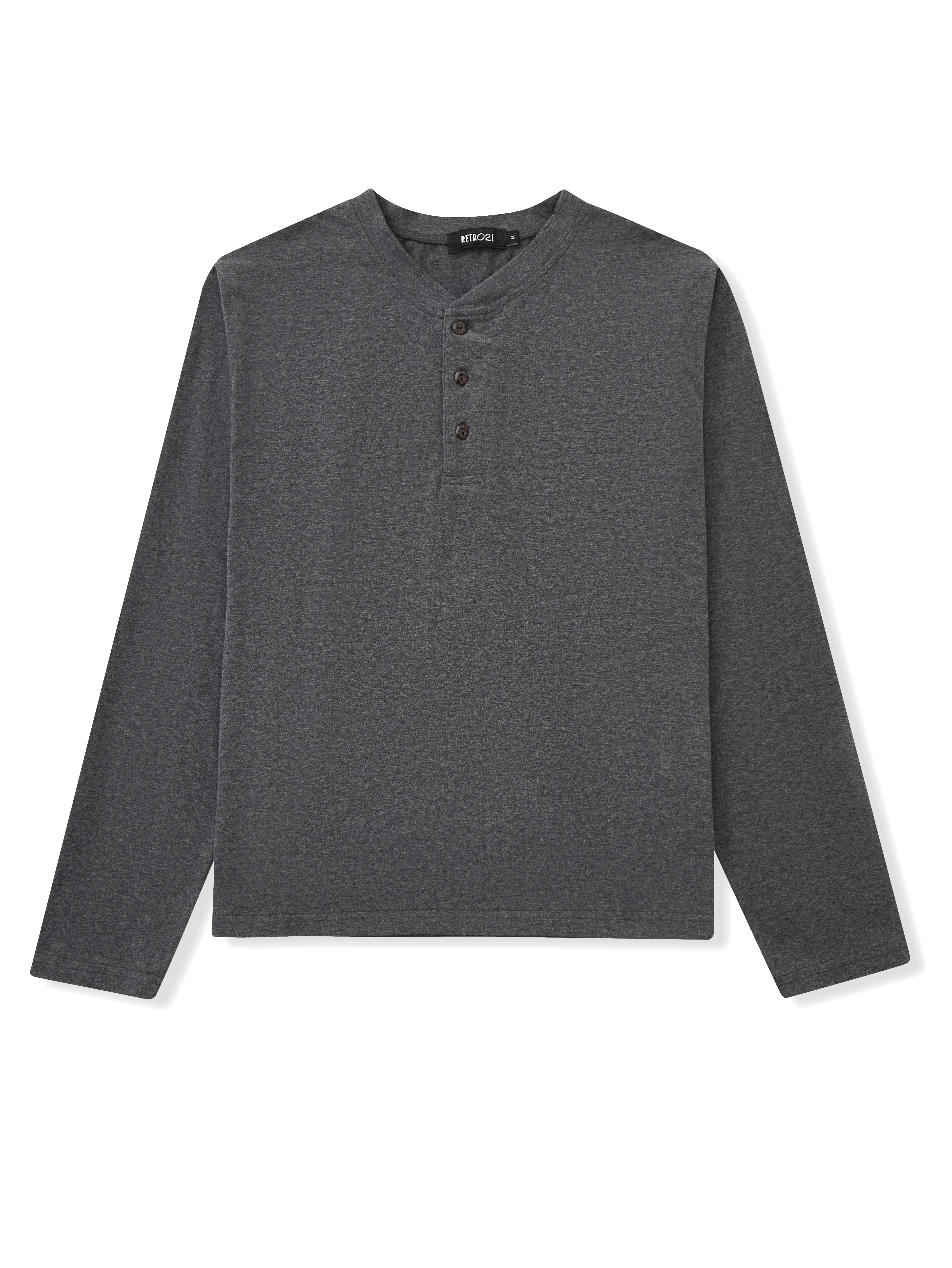 Cotton Stretch Henley Long-Sleeve Tee - Image 9