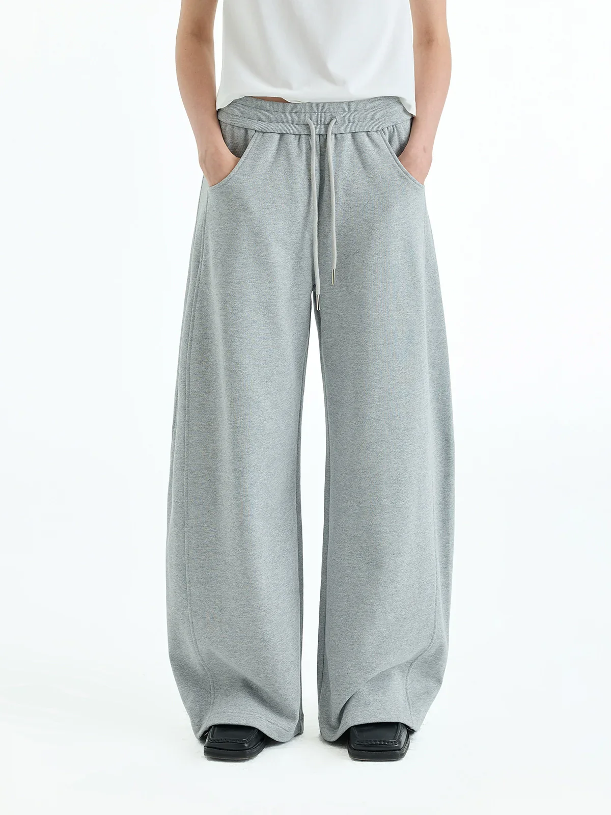 Cotton Terry Zip Hoodie and Wide-Leg Sweatpants Set - Image 4