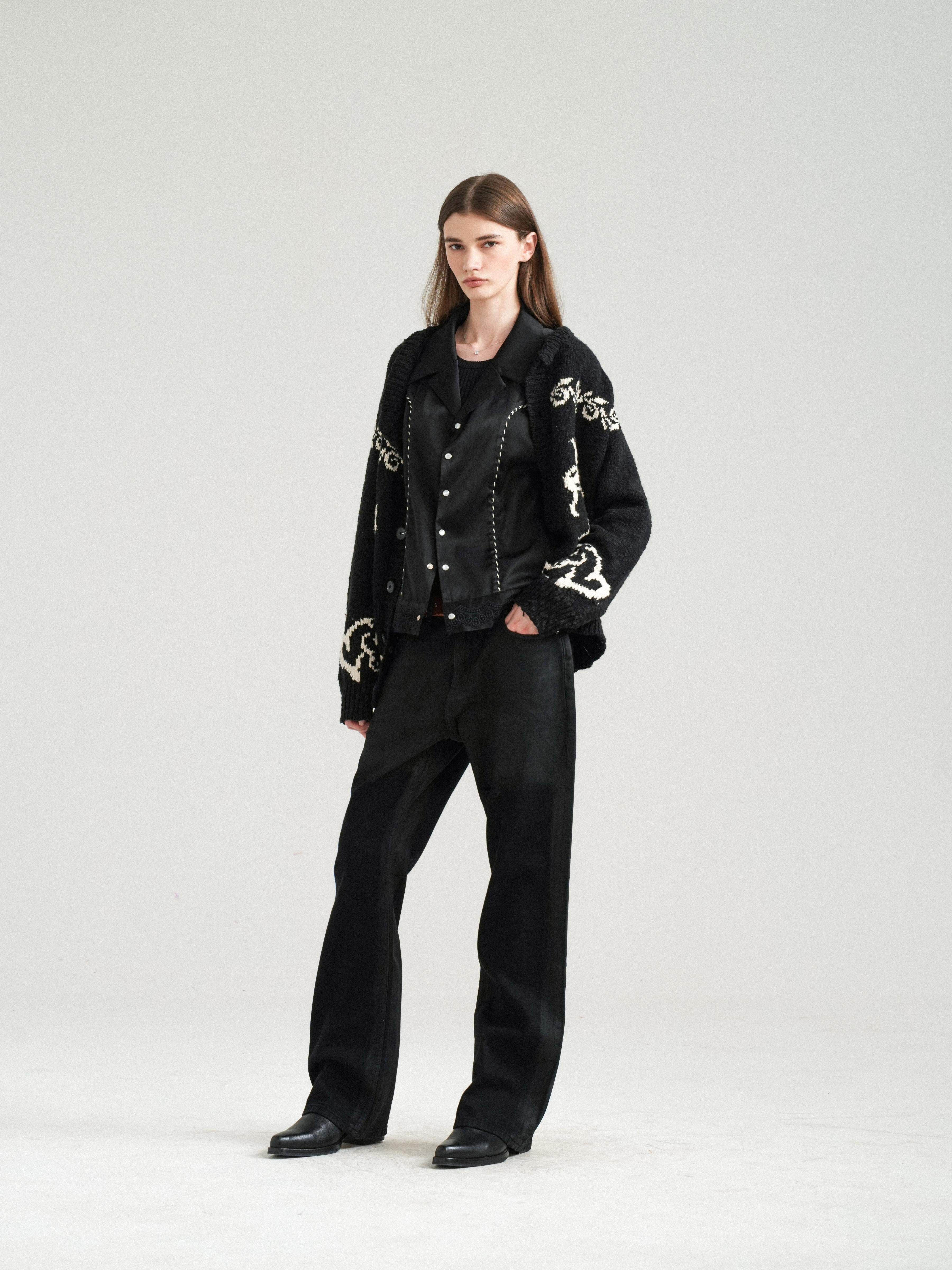 Cowboy Intarsia Cardigan - Image 4