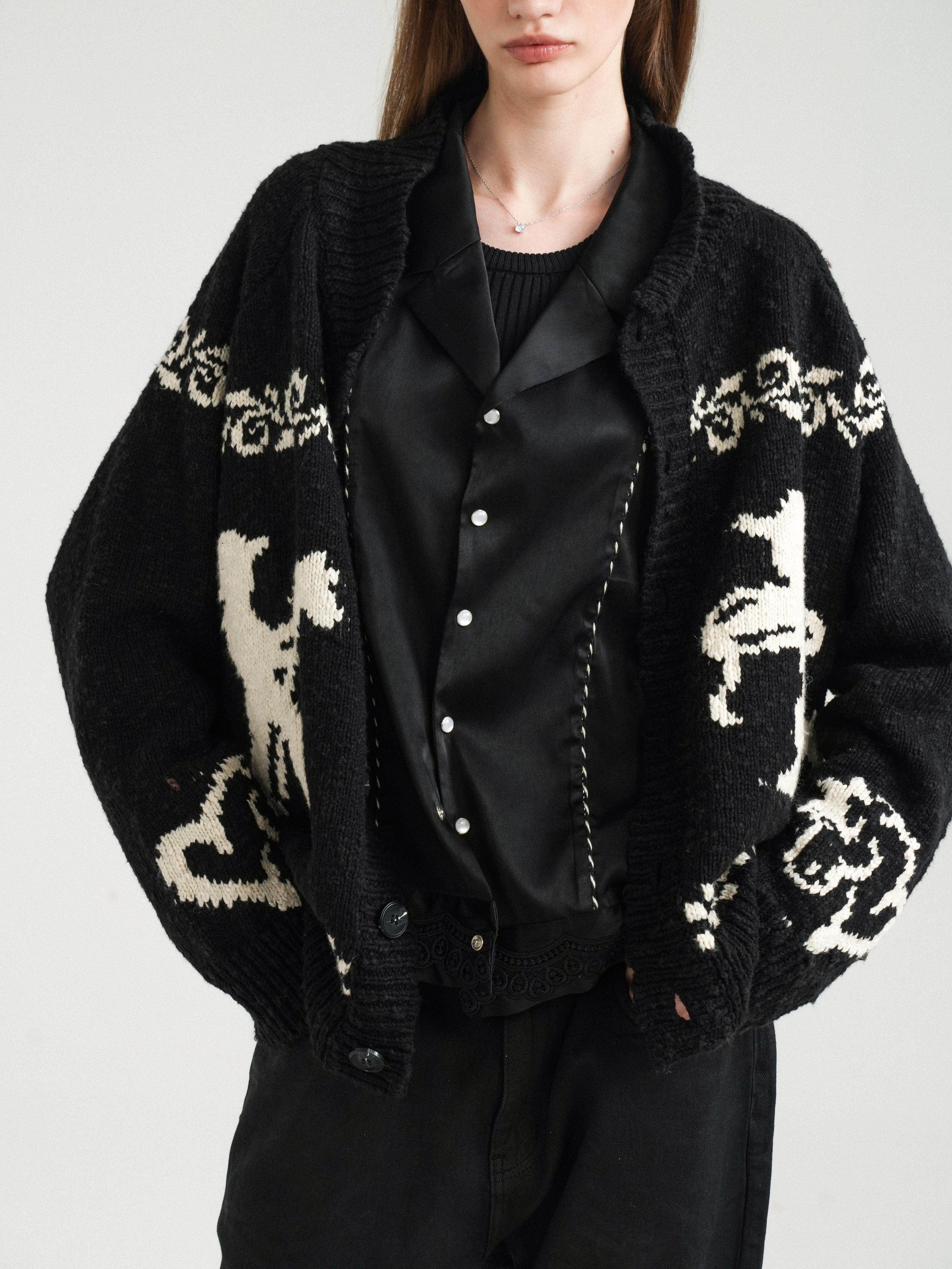 Cowboy Intarsia Cardigan - Image 5