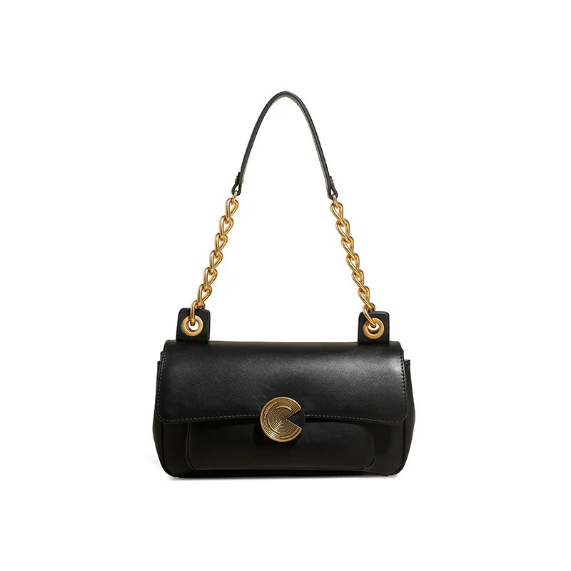 Cowhide Chain Shoulder Bag