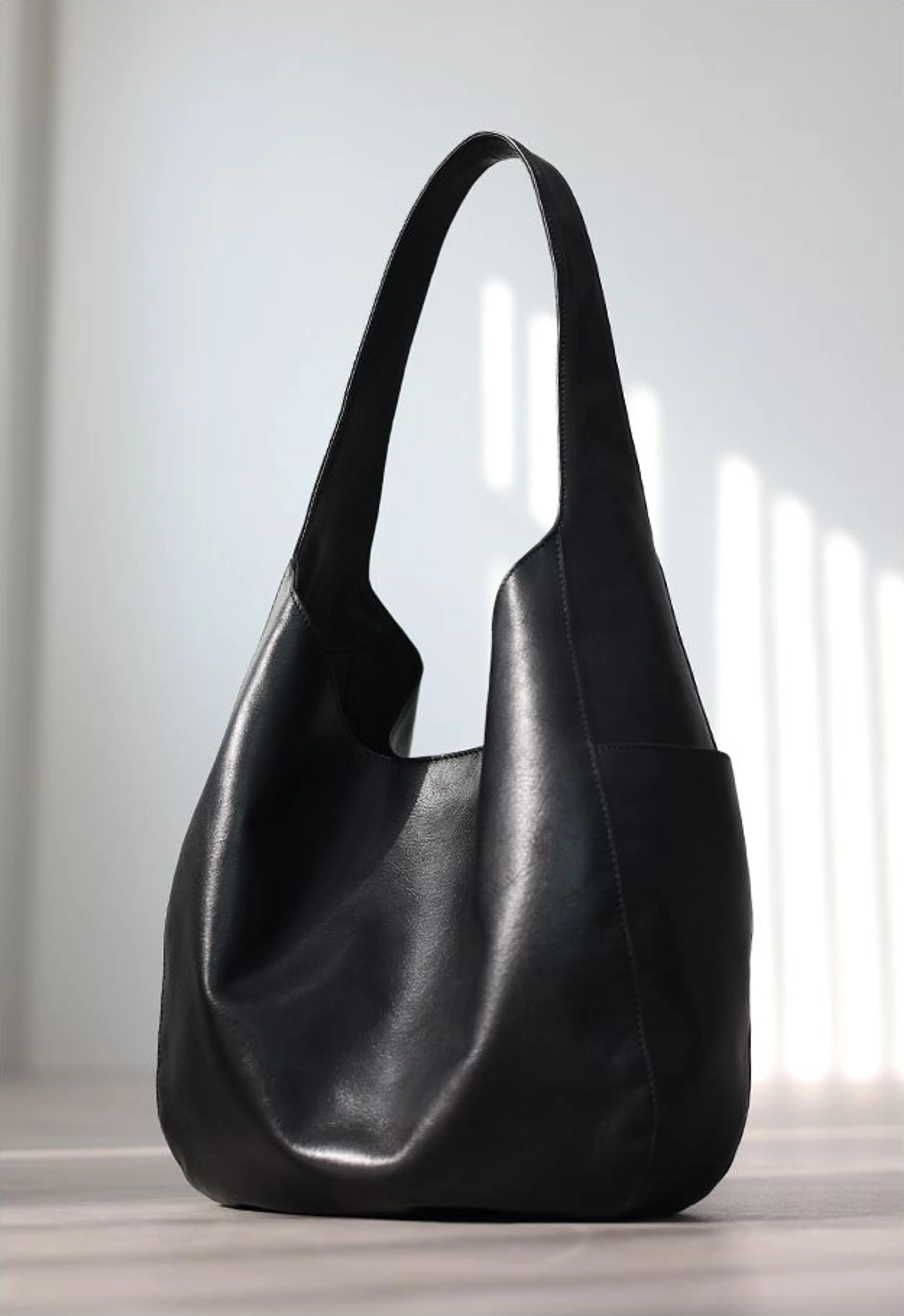 Cowhide Hobo Shoulder Bag - Image 6