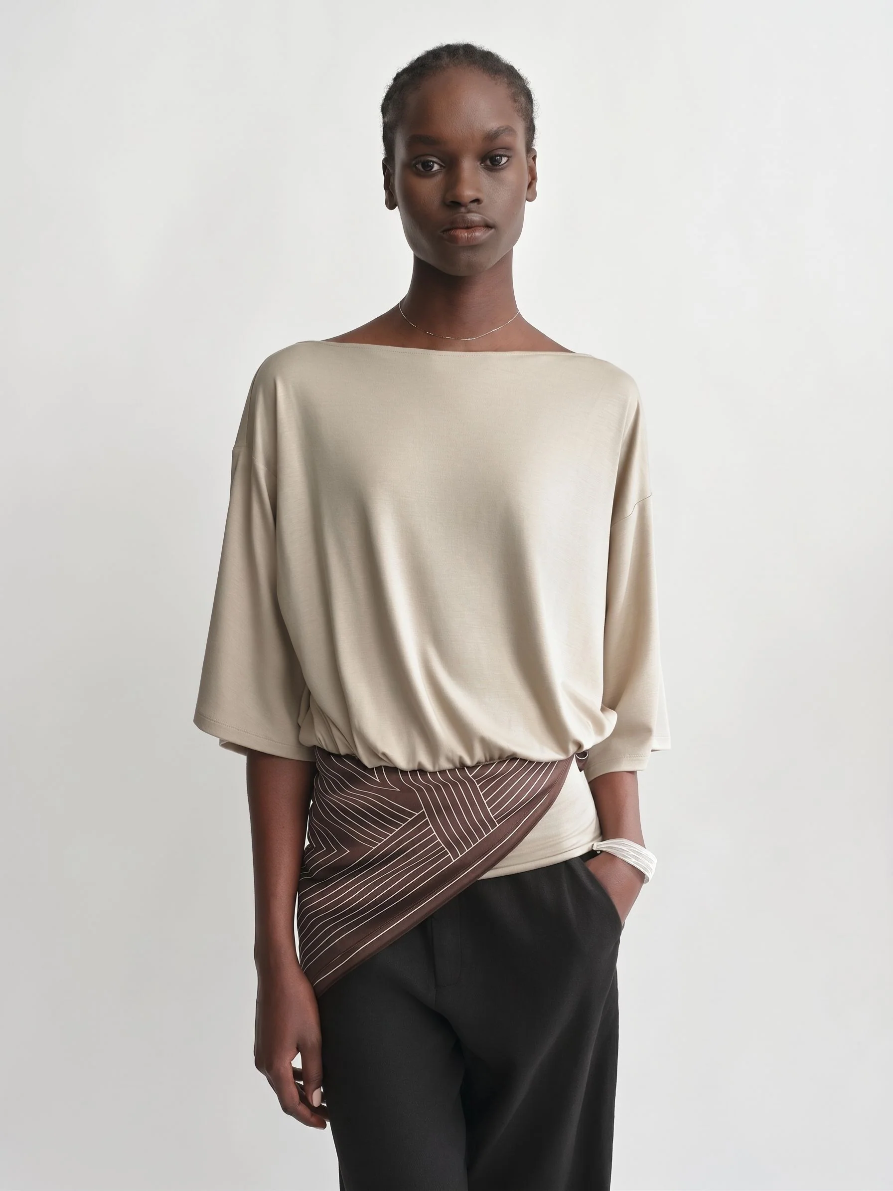 Cowl Back Blouse