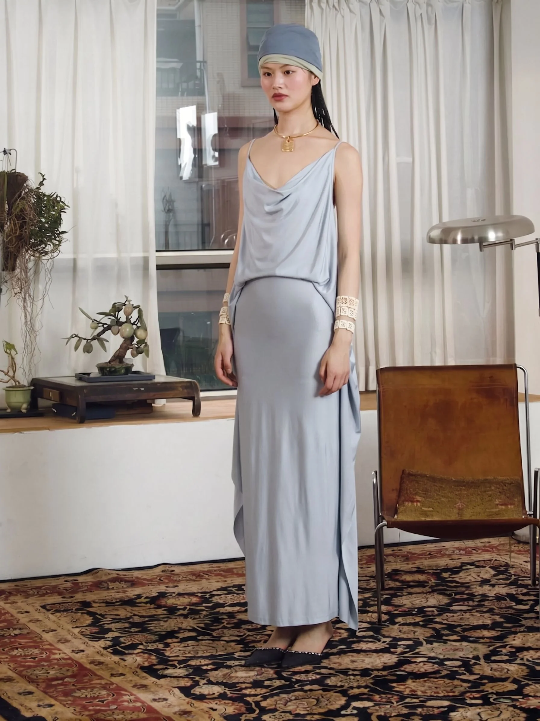 Cowl Drape Maxi Dress - Image 2