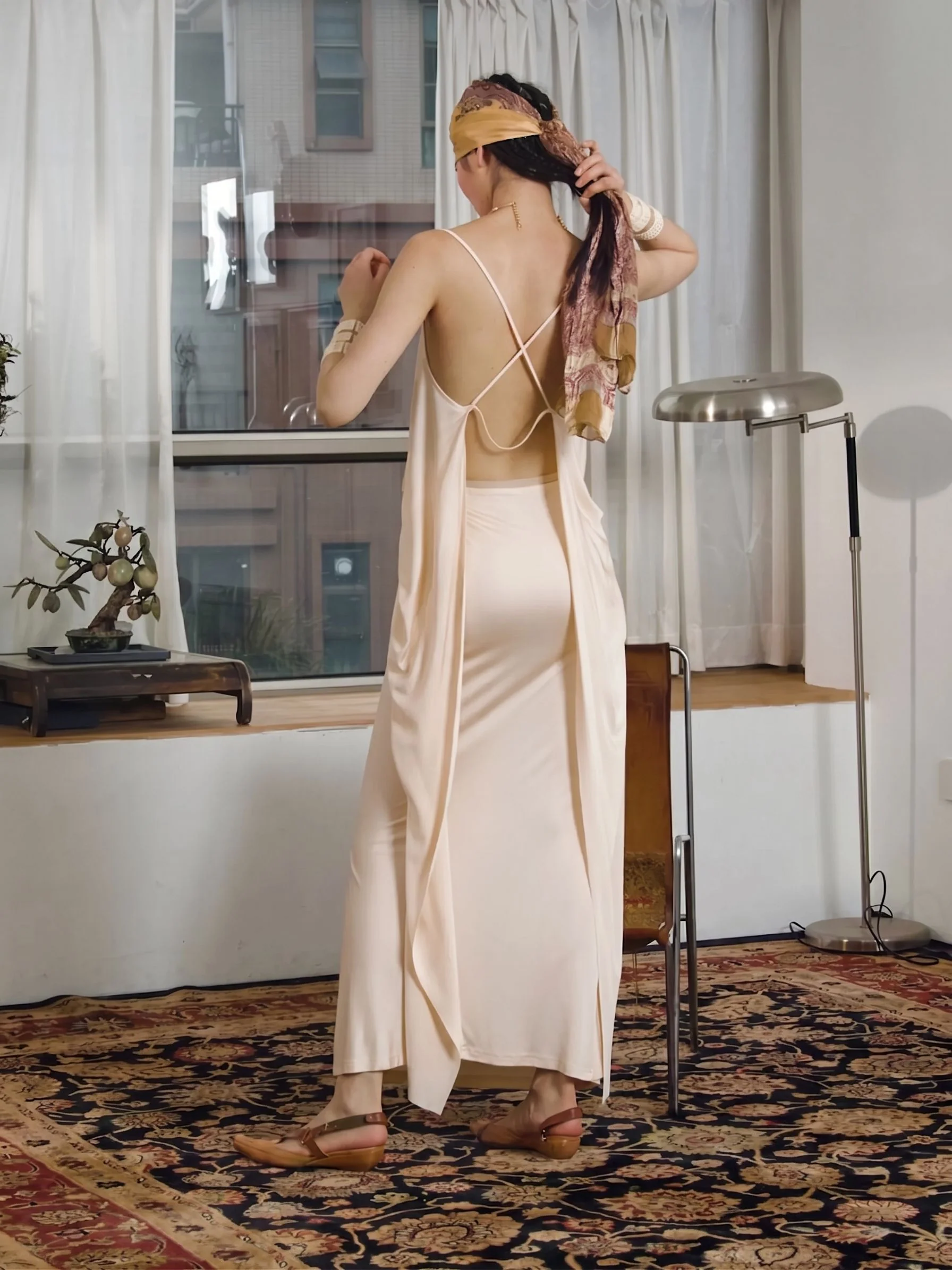 Cowl Drape Maxi Dress - Image 5
