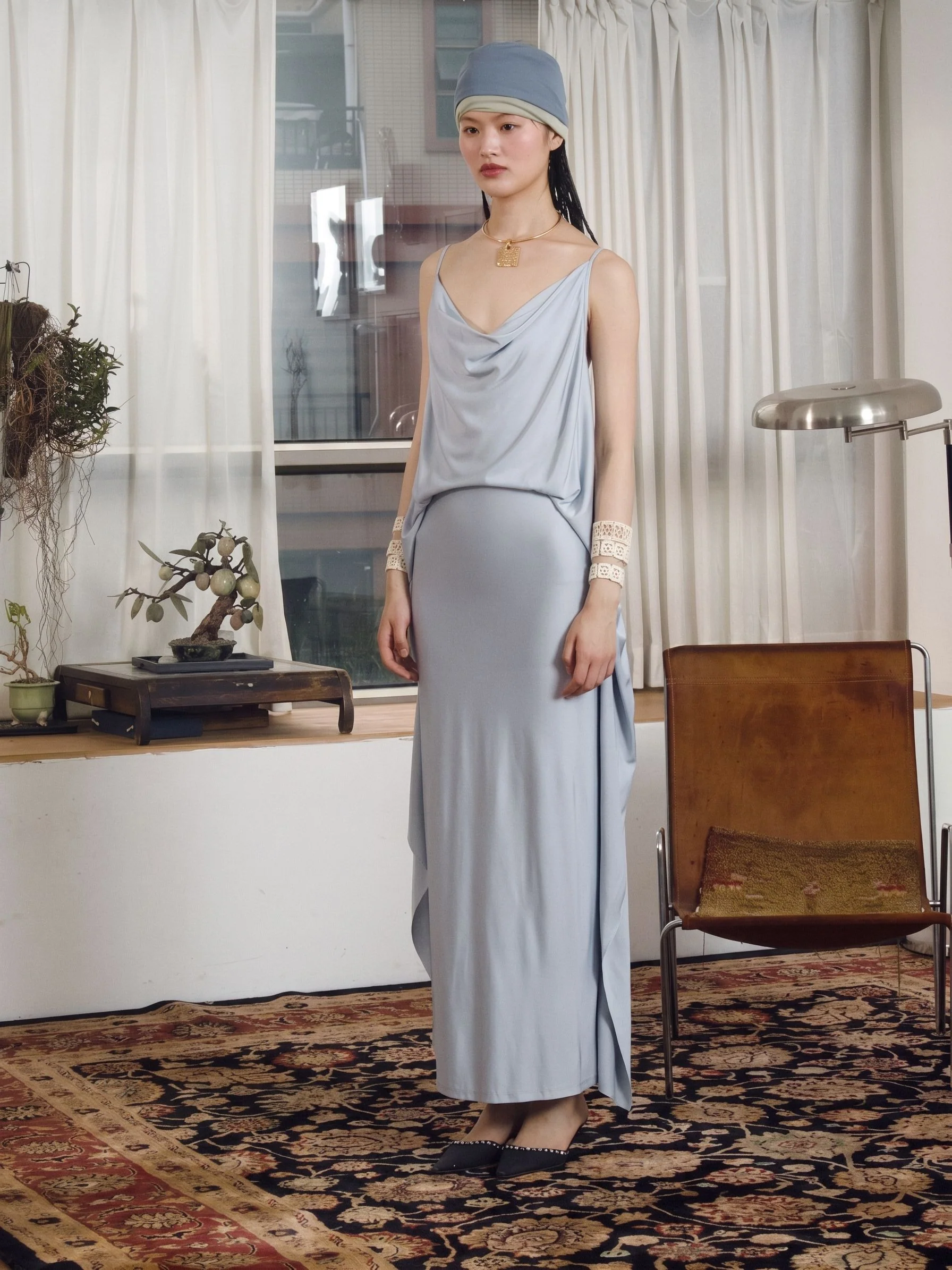 Cowl Drape Maxi Dress - Image 6