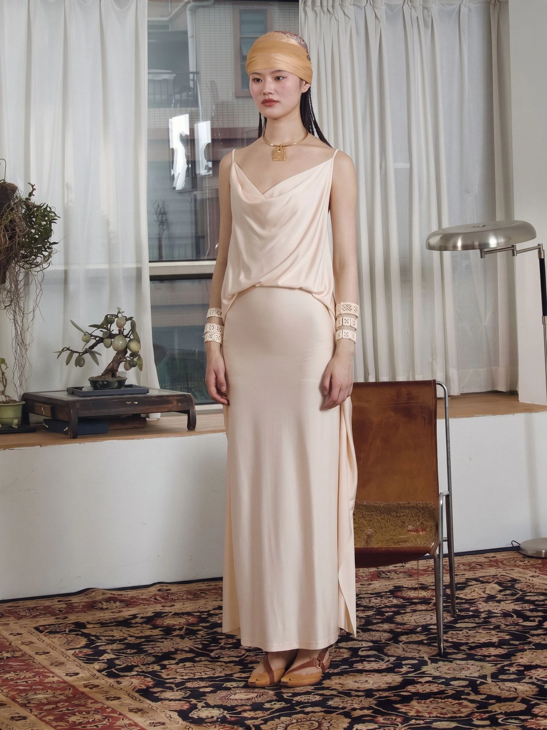 Cowl Drape Maxi Dress - Image 7