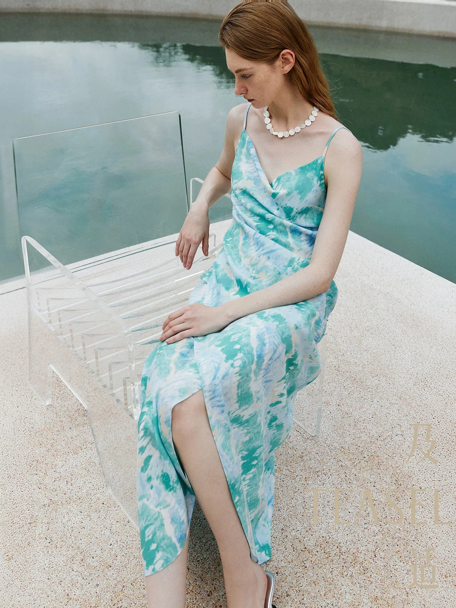 Cowl-Neck Printed Slip Dress - Image 2