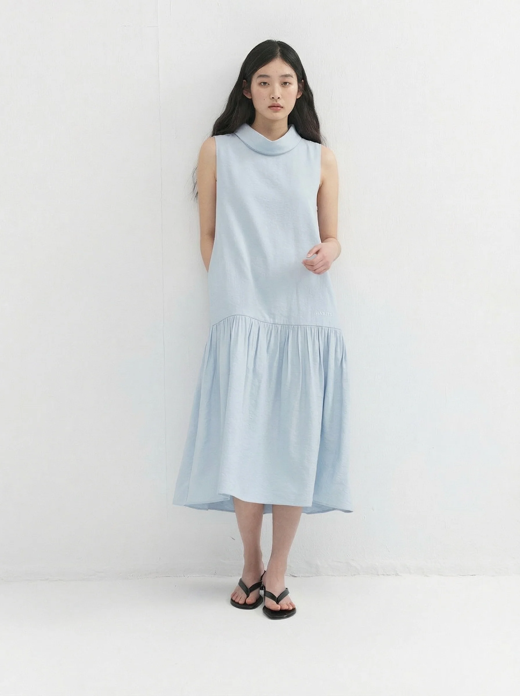 Cowl Neck Tiered Midi