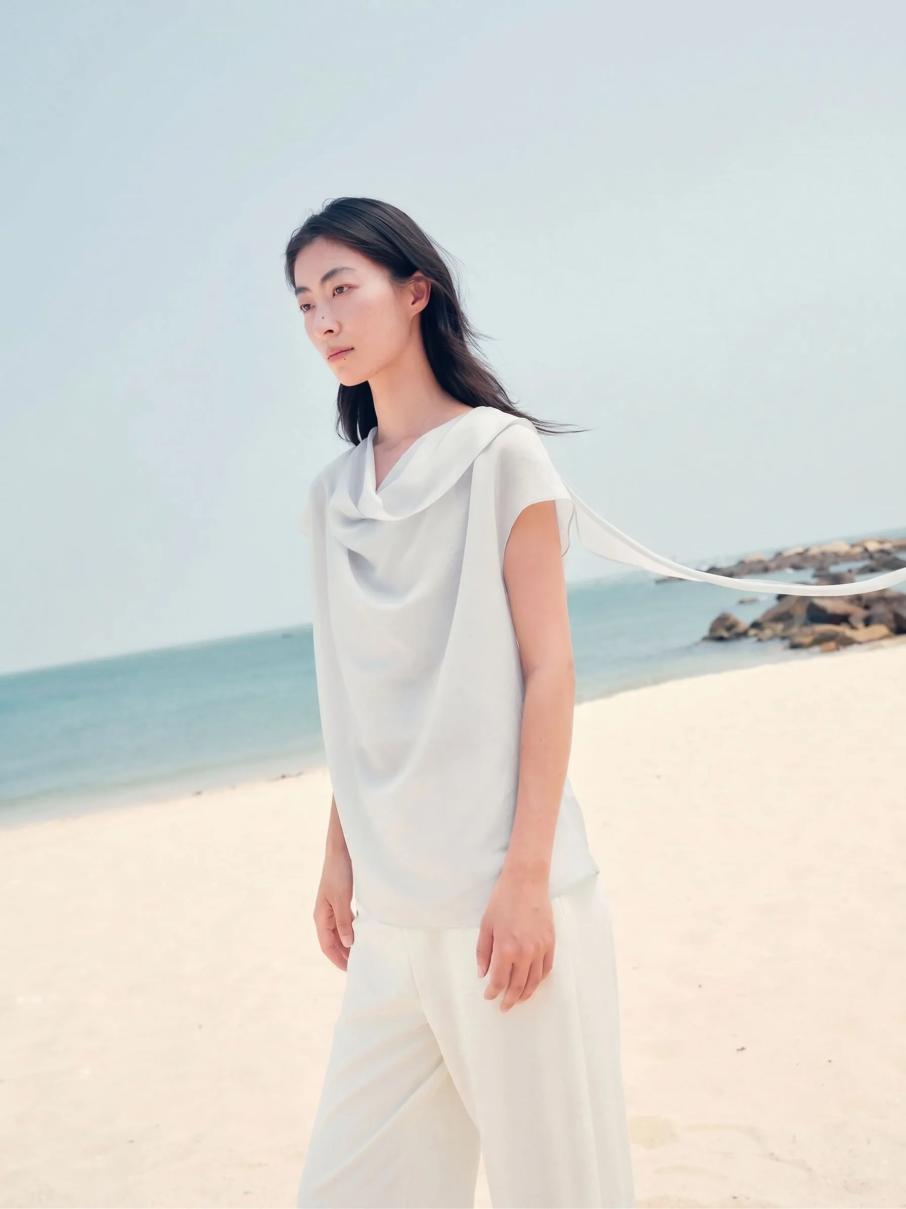 Cowl Tie Blouse
