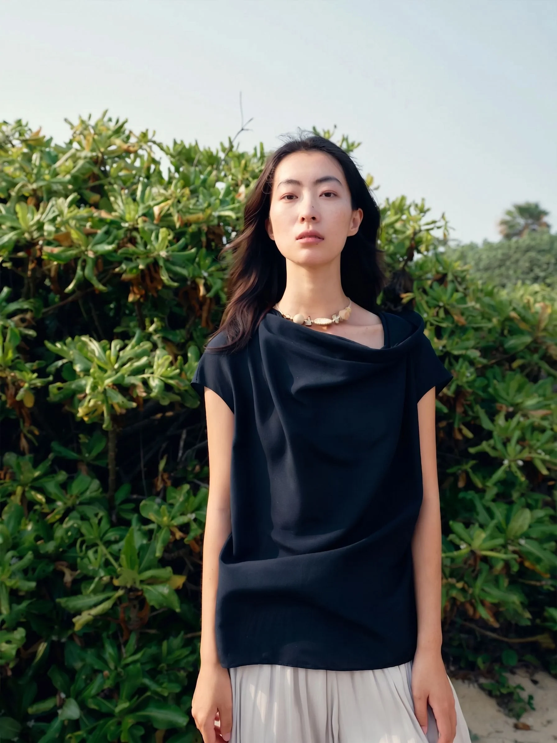 Cowl Tie Blouse - Image 4