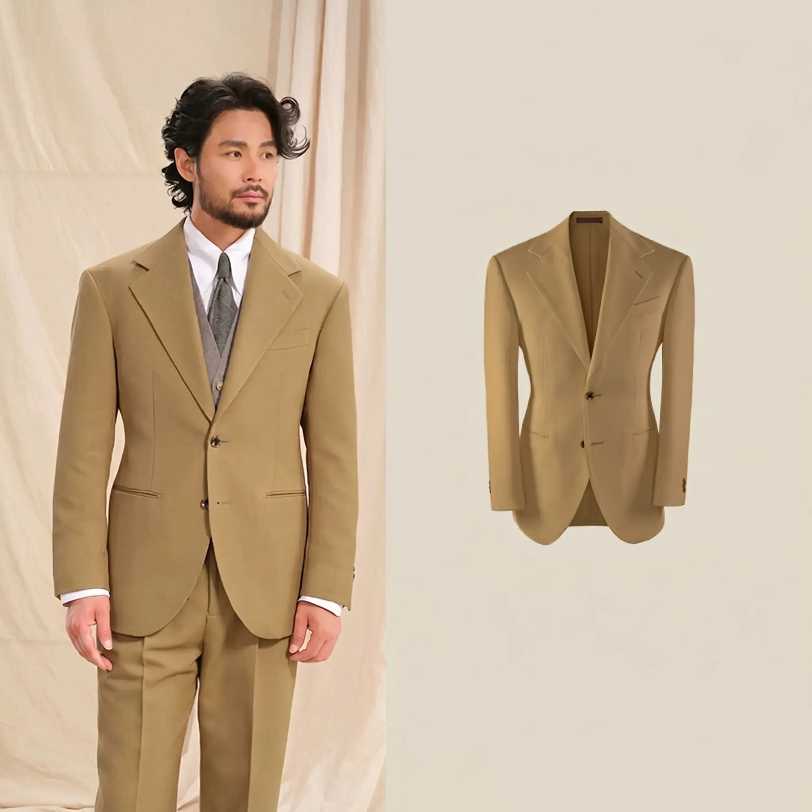 Cream Twill Suit - Image 7