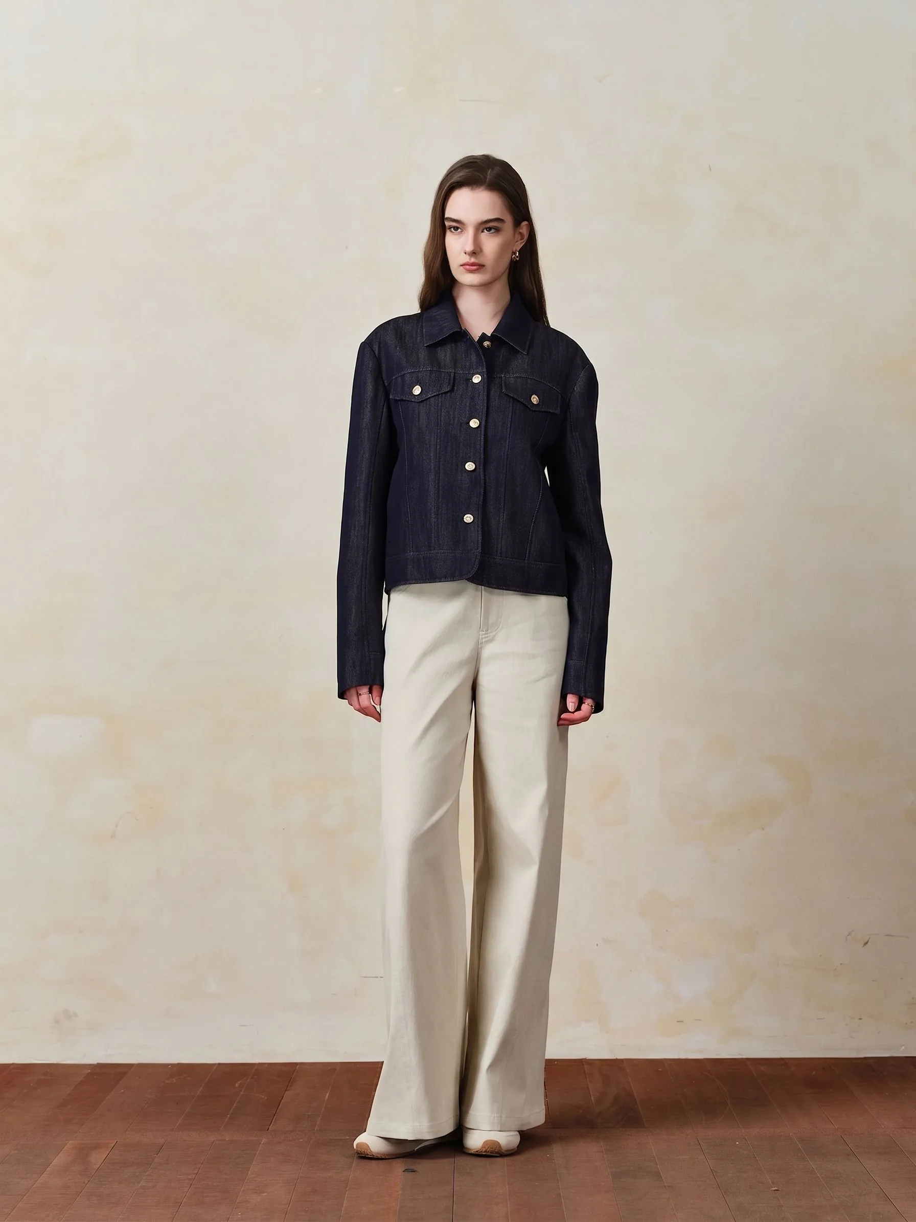Cream Wide-Leg Pants - Image 3