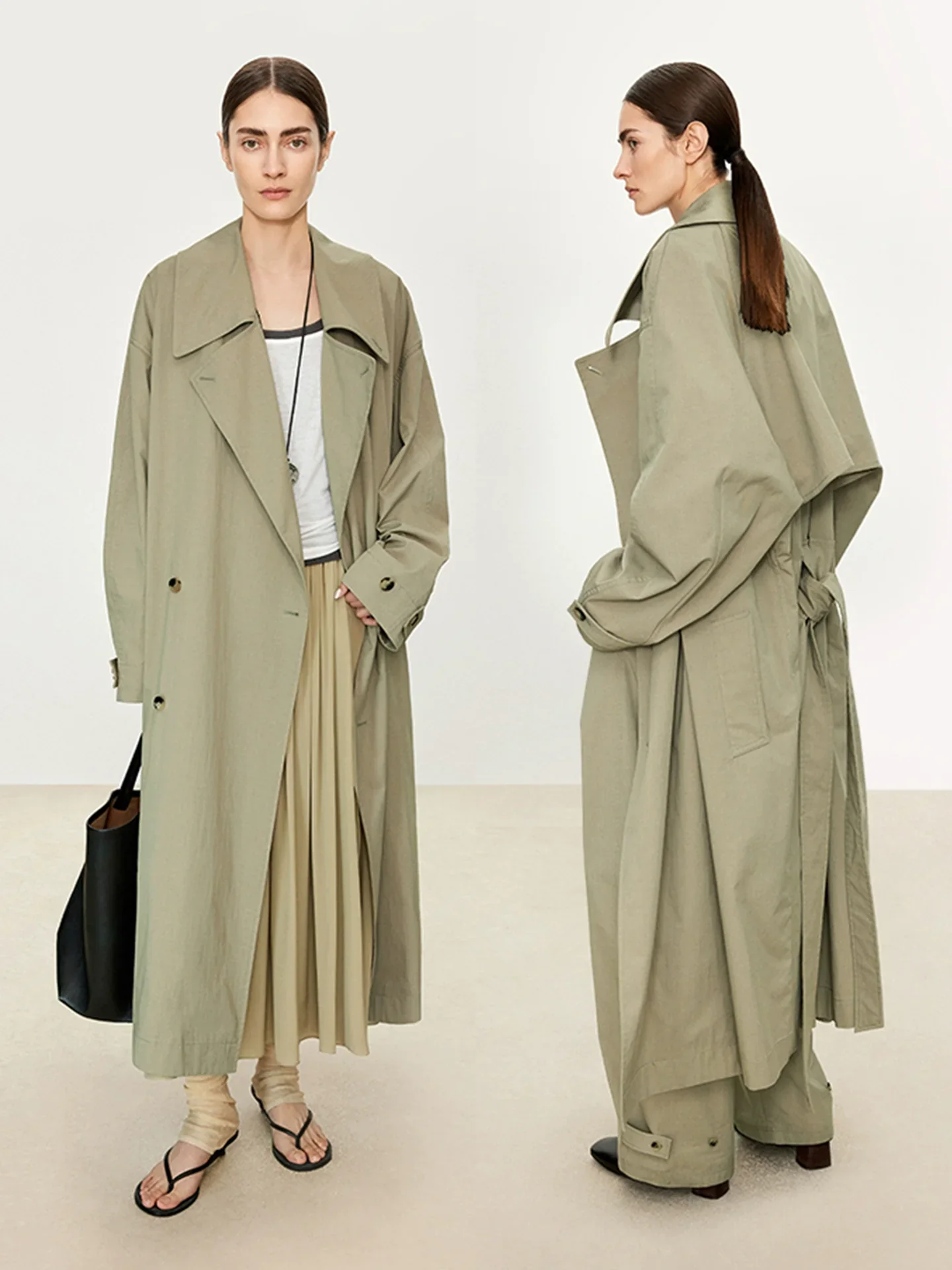 CrepeTwillOversizedTrenchCoat