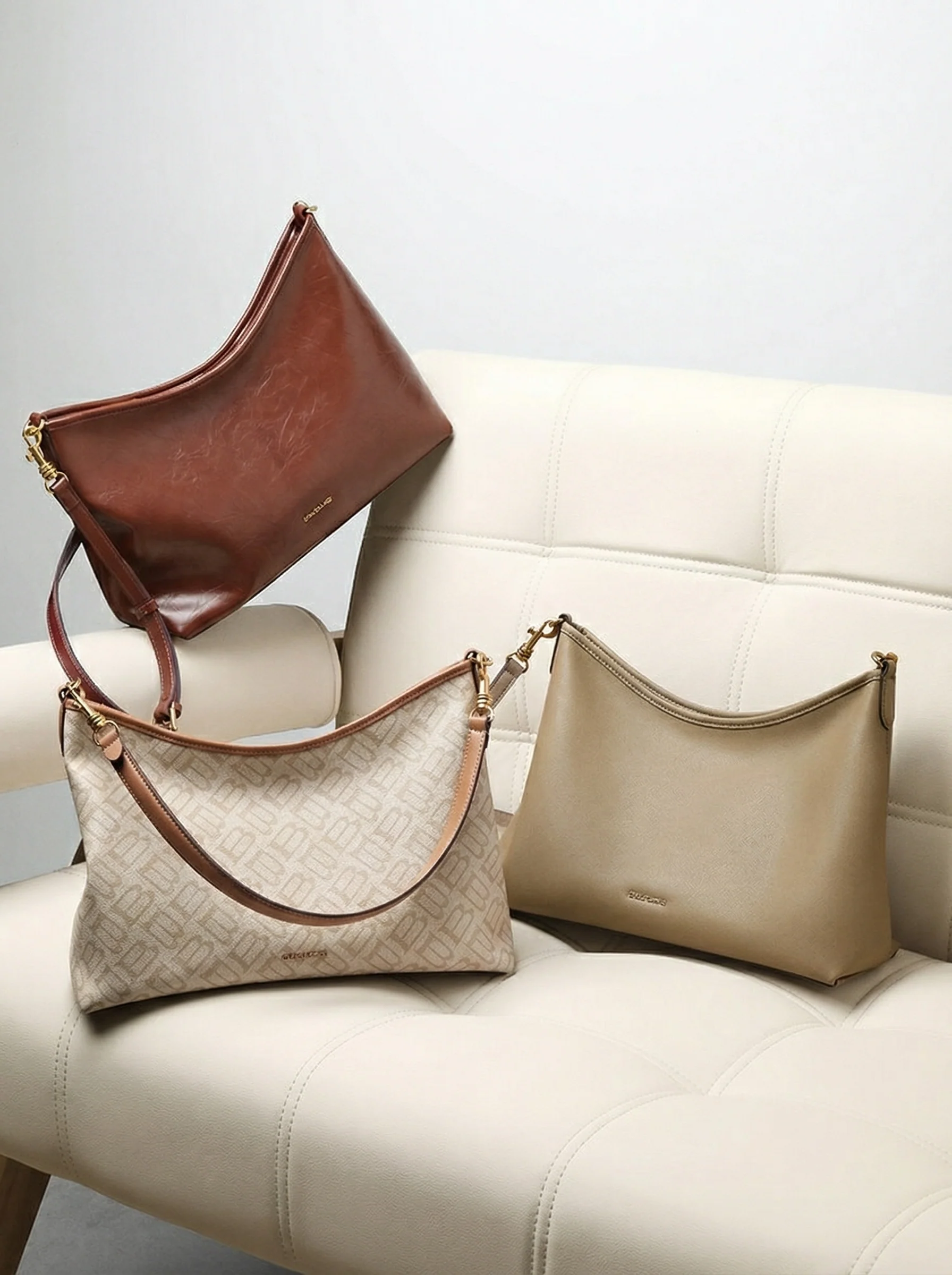 Crescent Leather Hobo