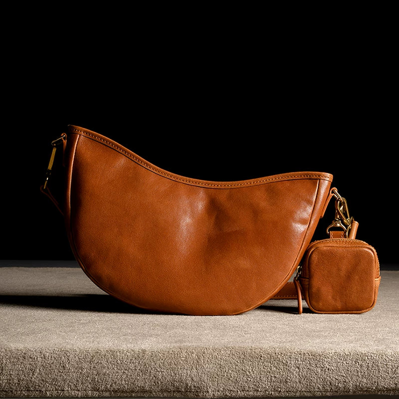 Crescent Top-Grain Leather Crossbody - Image 6