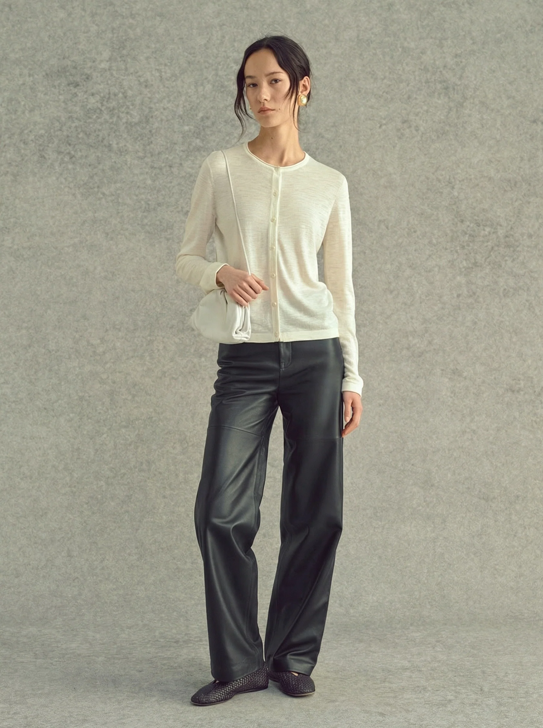 Crewneck Knit Cardigan - Image 2