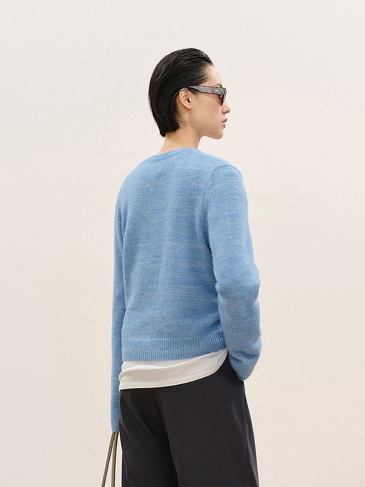 Crewneck Knit Cardigan - Image 3