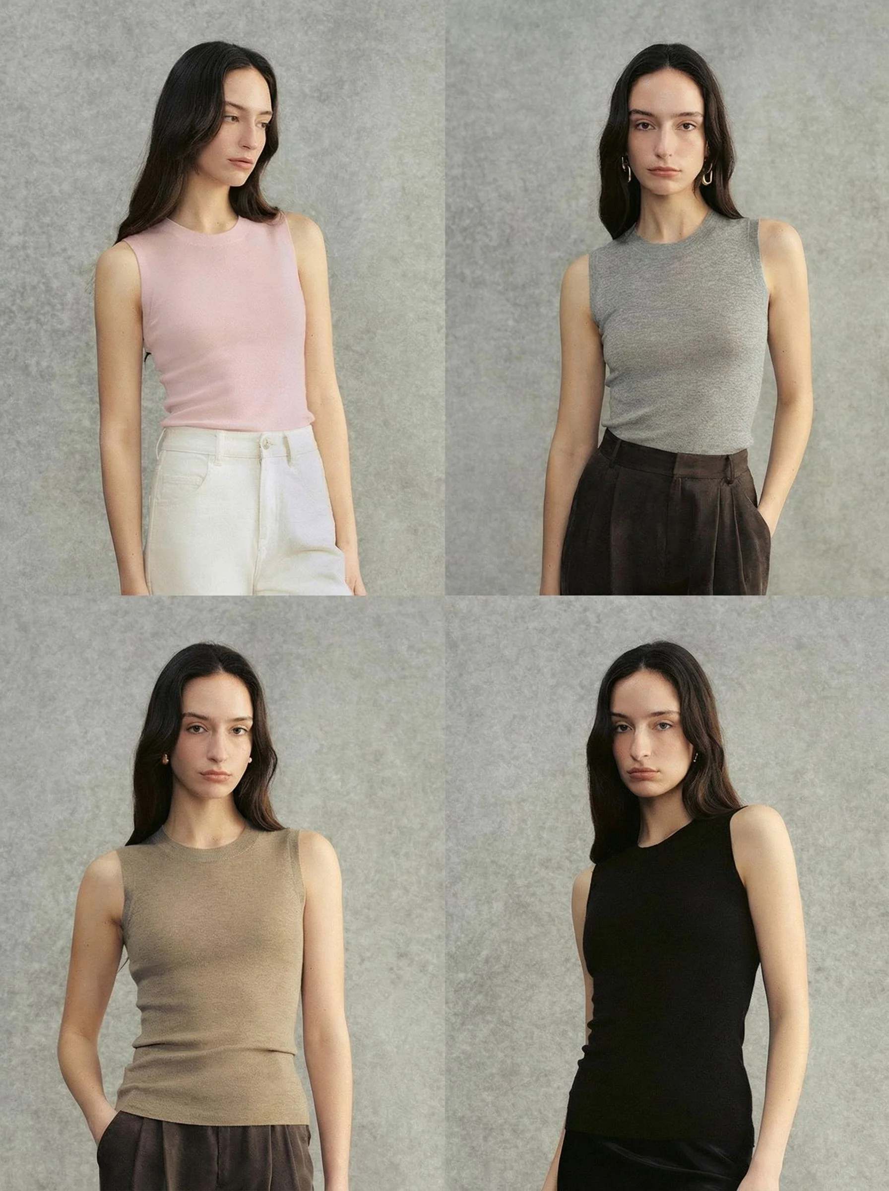 Crewneck Knit Tank