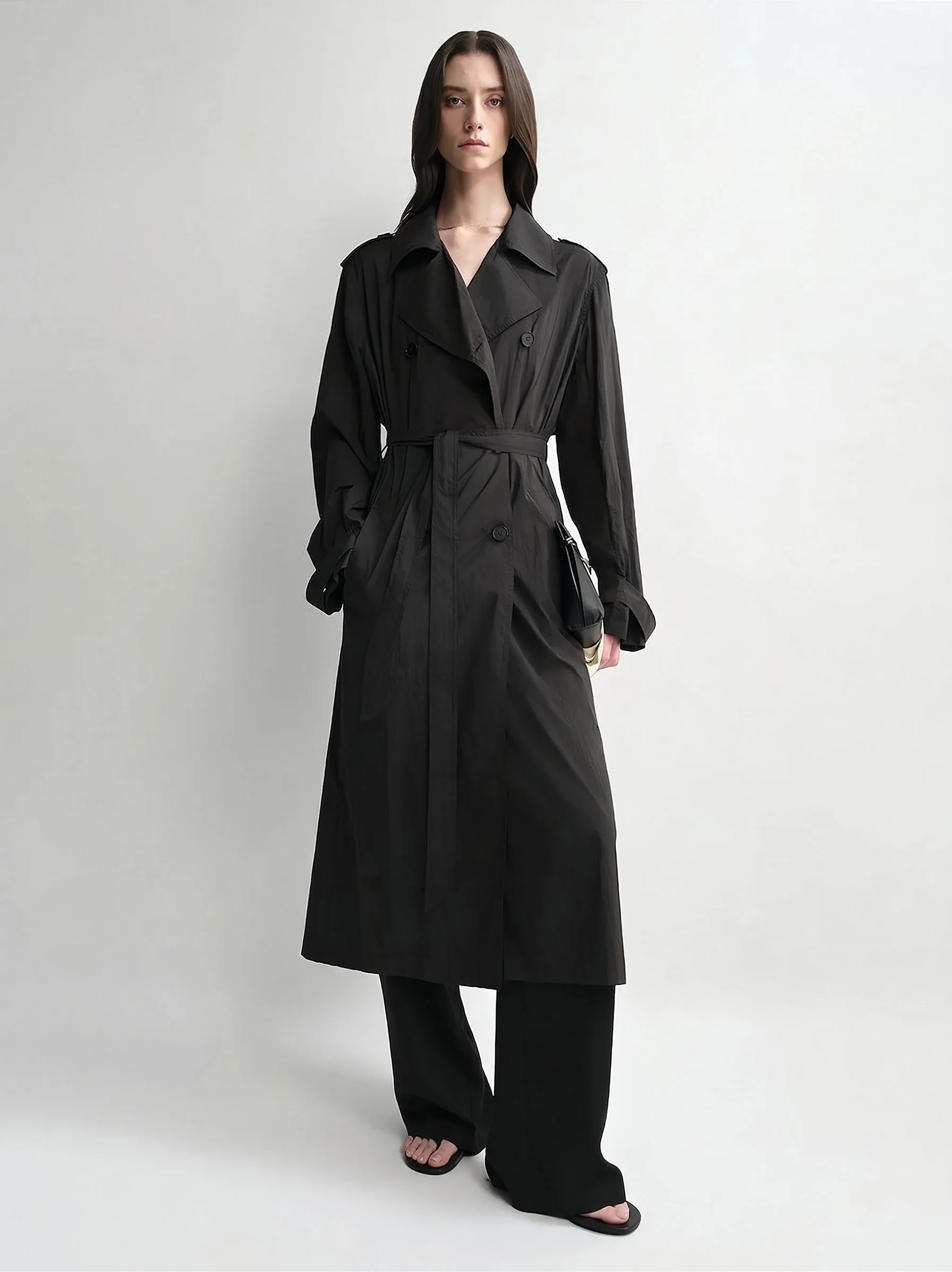 Crinkle Belted Trench - Image 7
