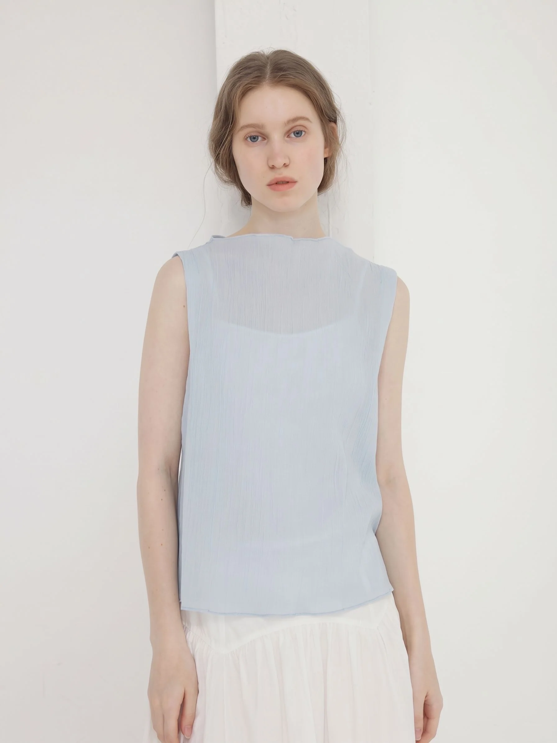 Crinkle Sheer Top