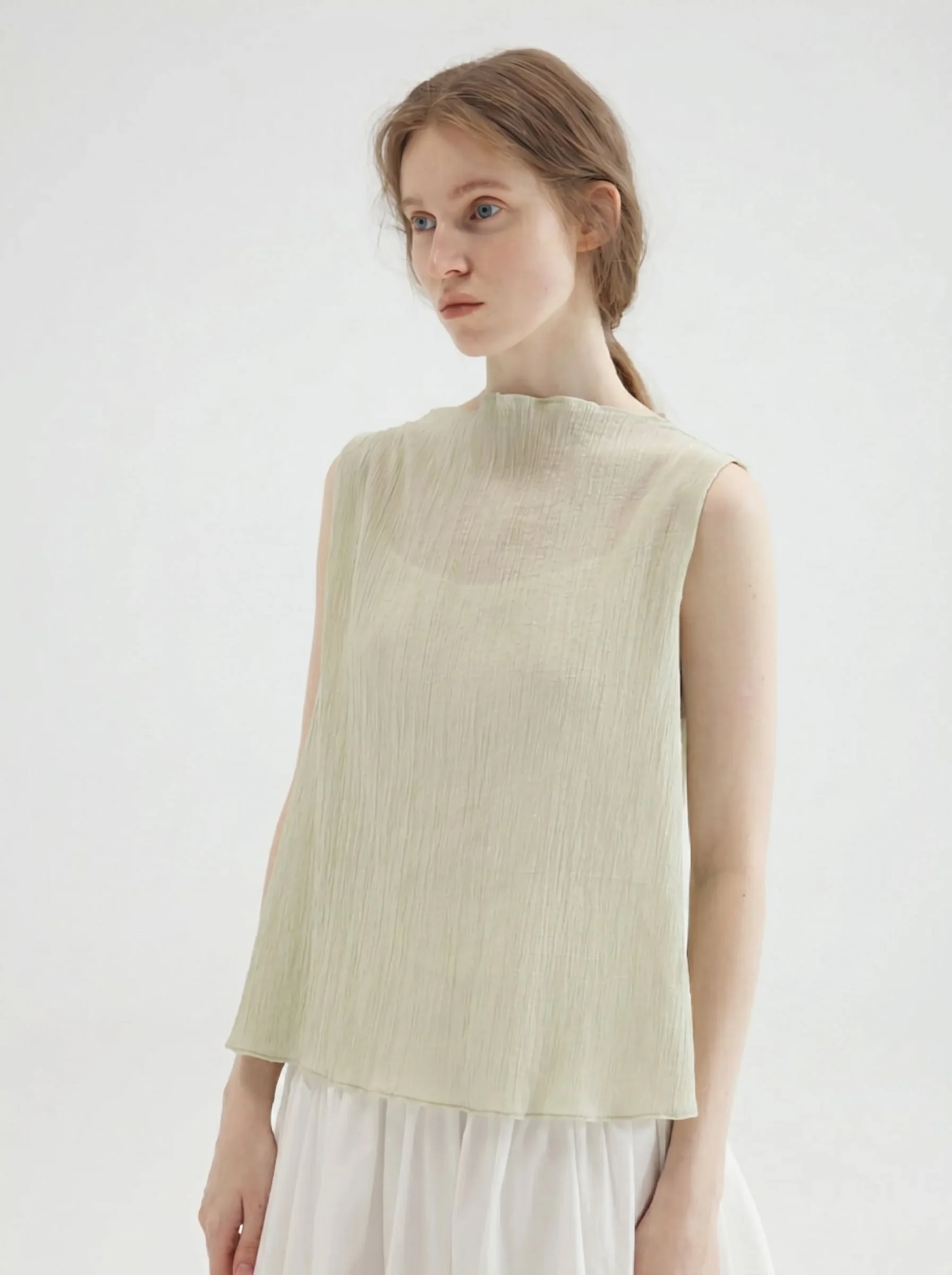 Crinkle Sheer Top - Image 2