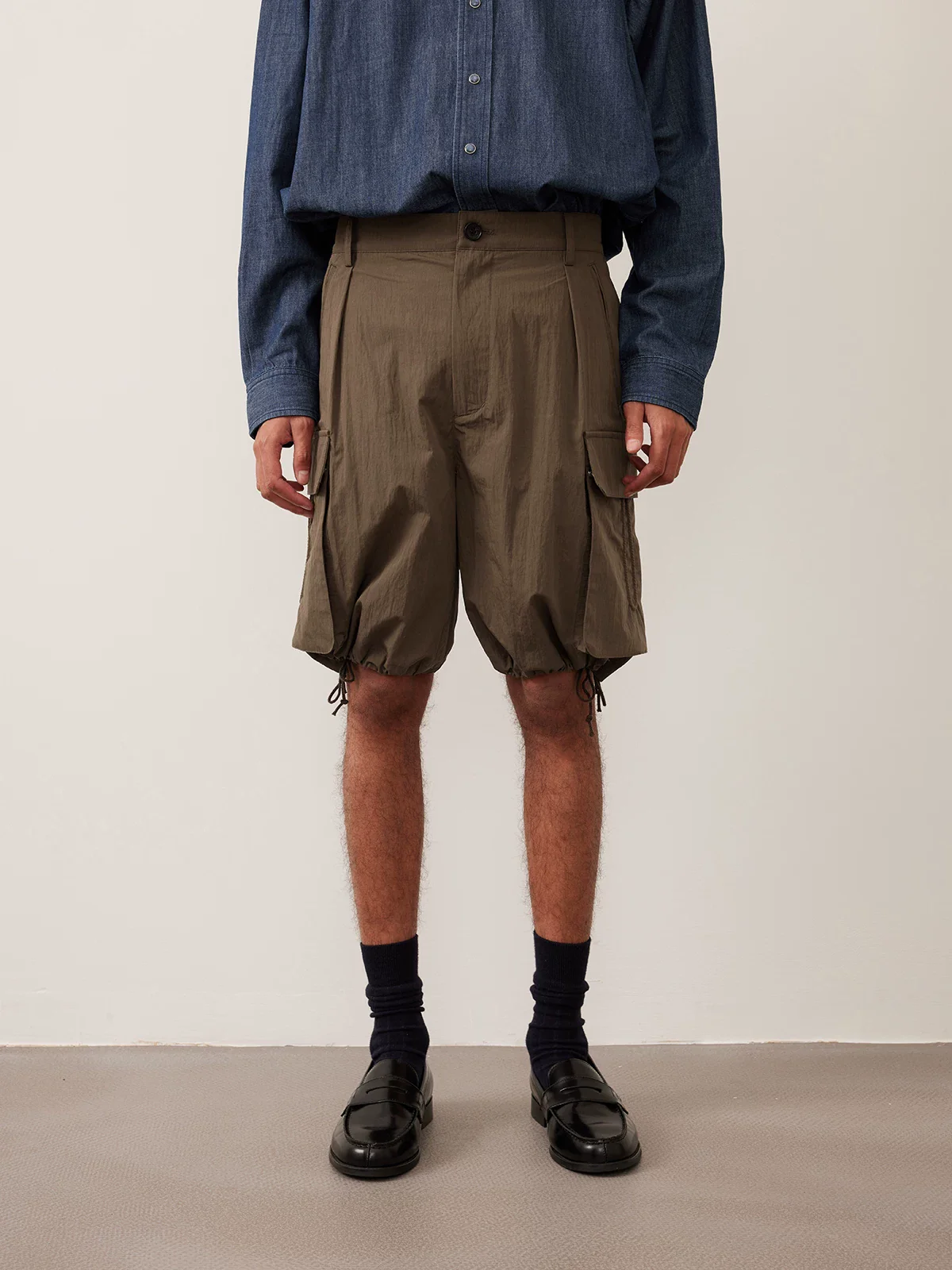 Crinkled Cargo Shorts - Image 8
