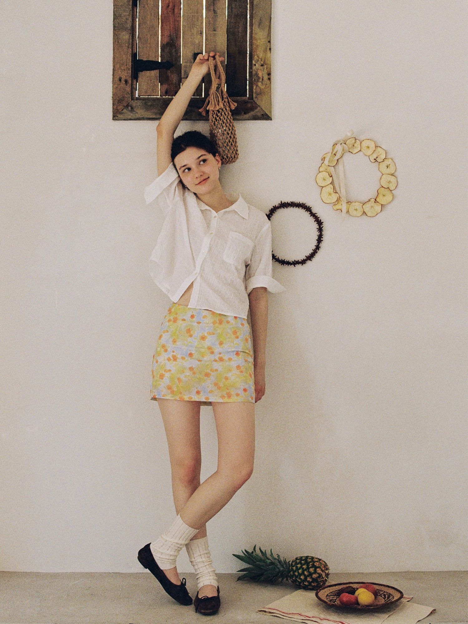 Crinkled Cropped Shirt
